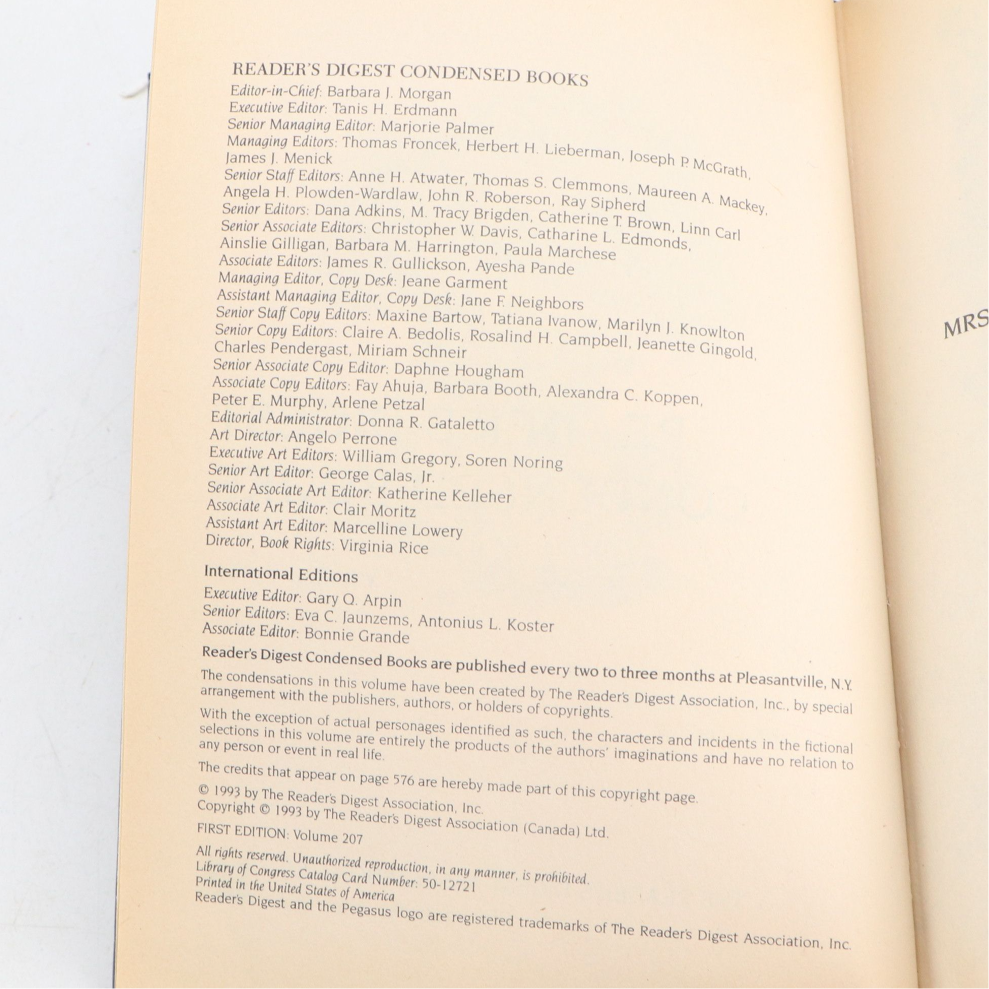 Reader's Digest Condensed Books Volumes, Mid to Late 20th Century