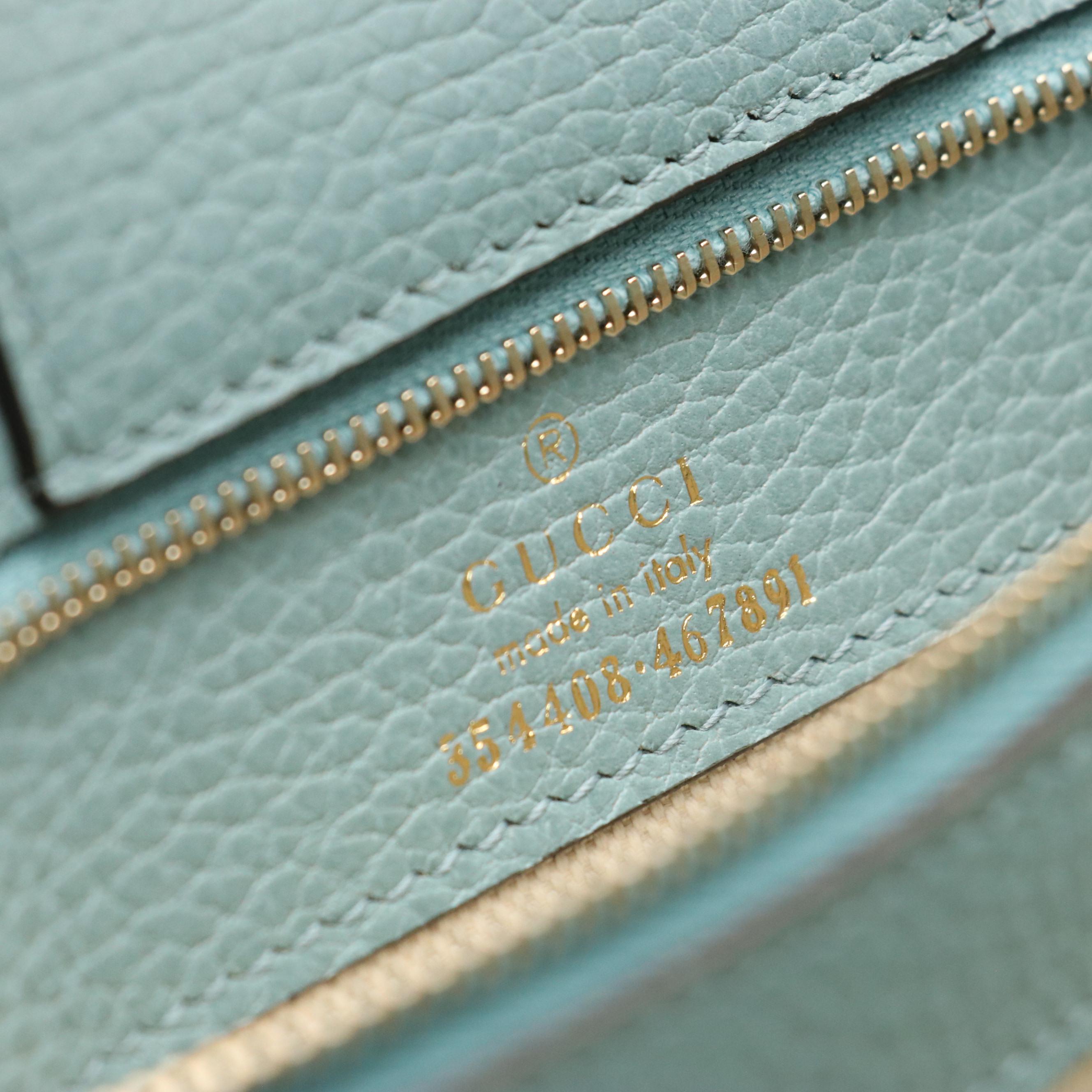 Gucci Pebble Grain Calfskin Leather Swing Tote