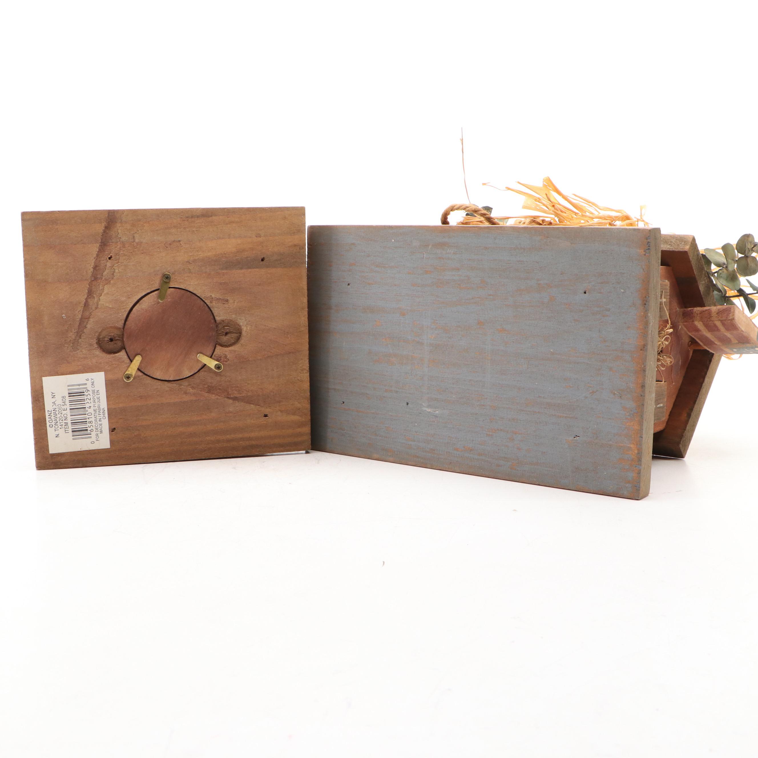 American Folk Art Style Wooden Birdhouses