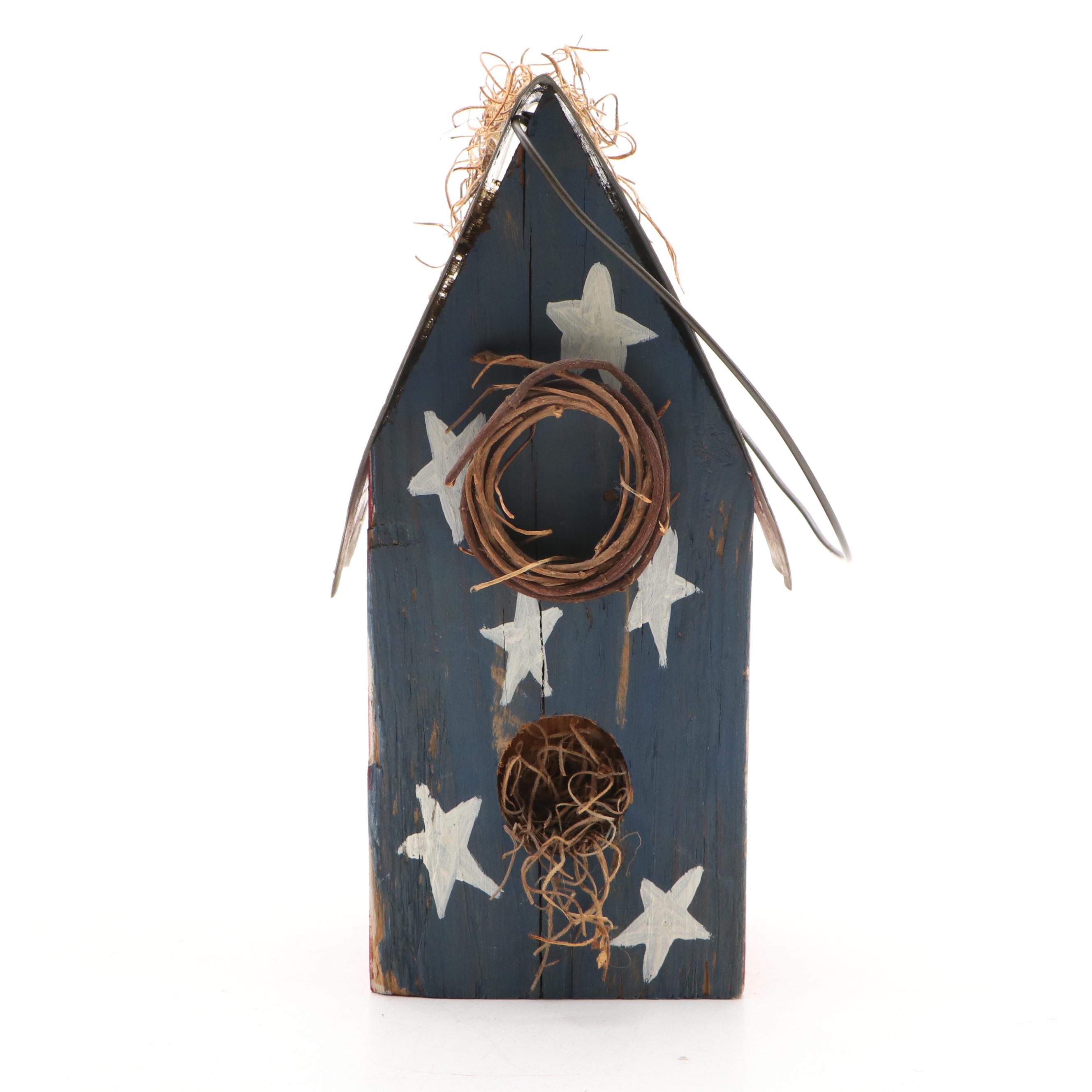 American Folk Art Style Wooden Birdhouses