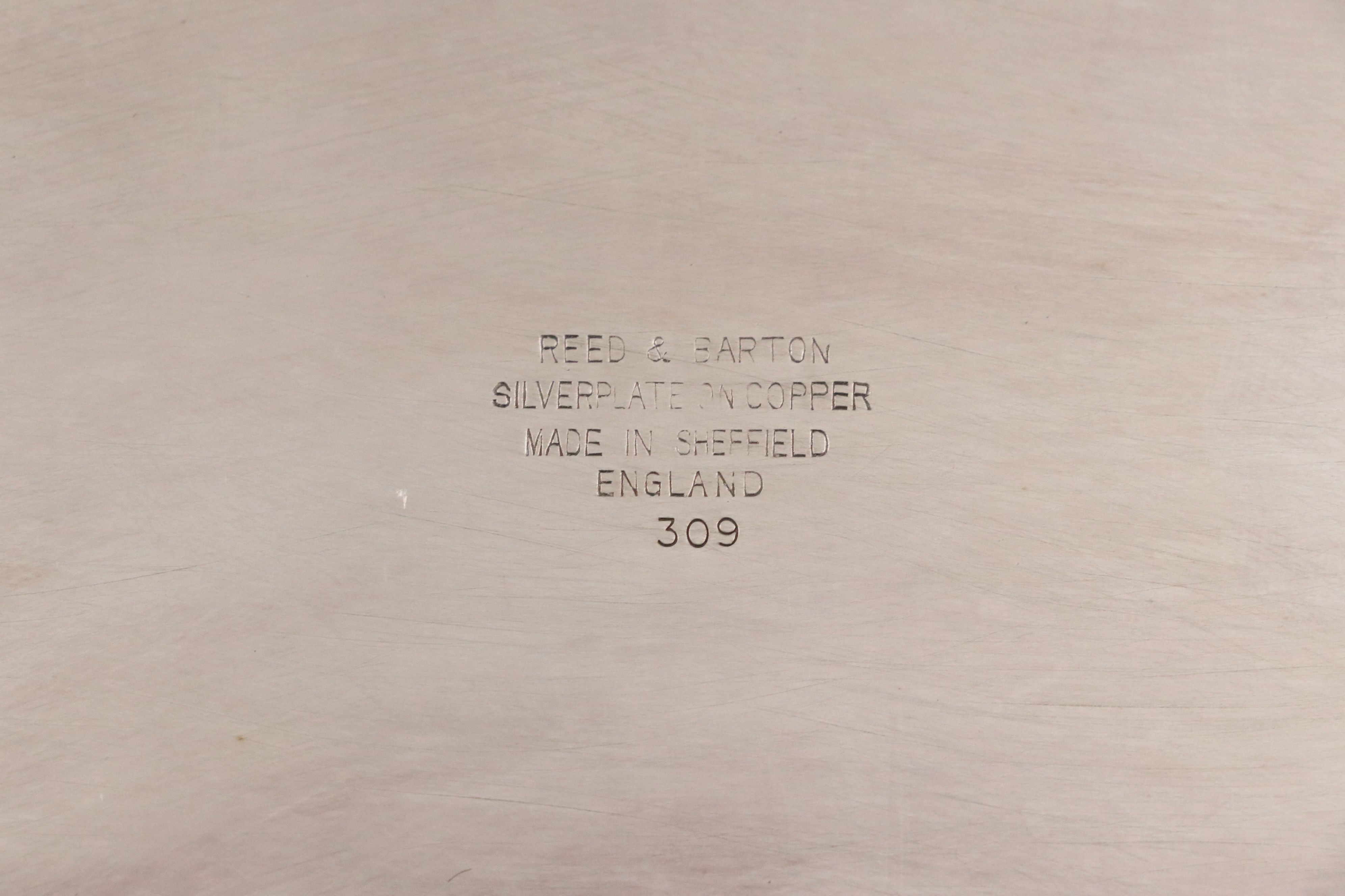 Reed & Barton Silver Plate Gallery Tray with Other Tableware and Sterling Boat