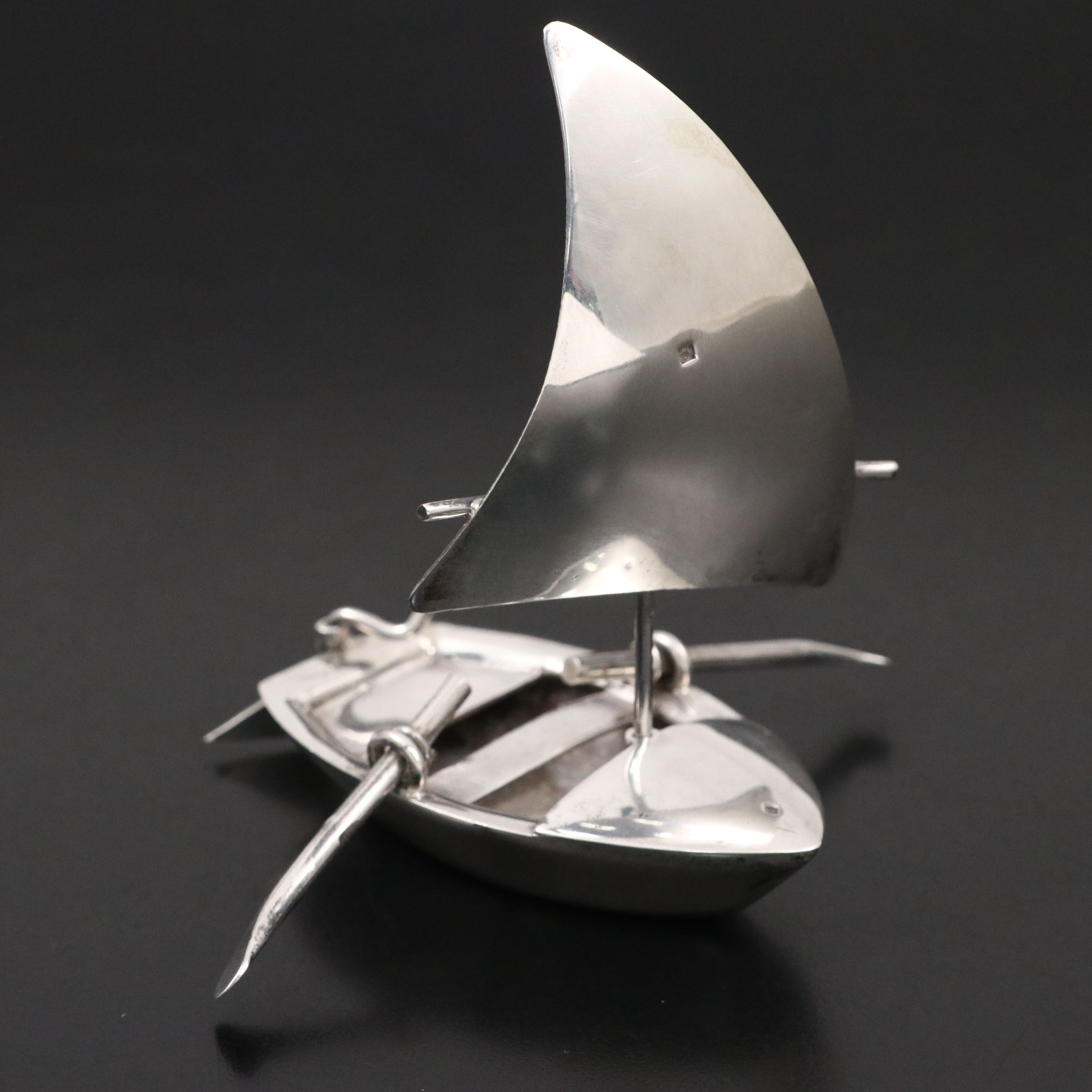 Reed & Barton Silver Plate Gallery Tray with Other Tableware and Sterling Boat