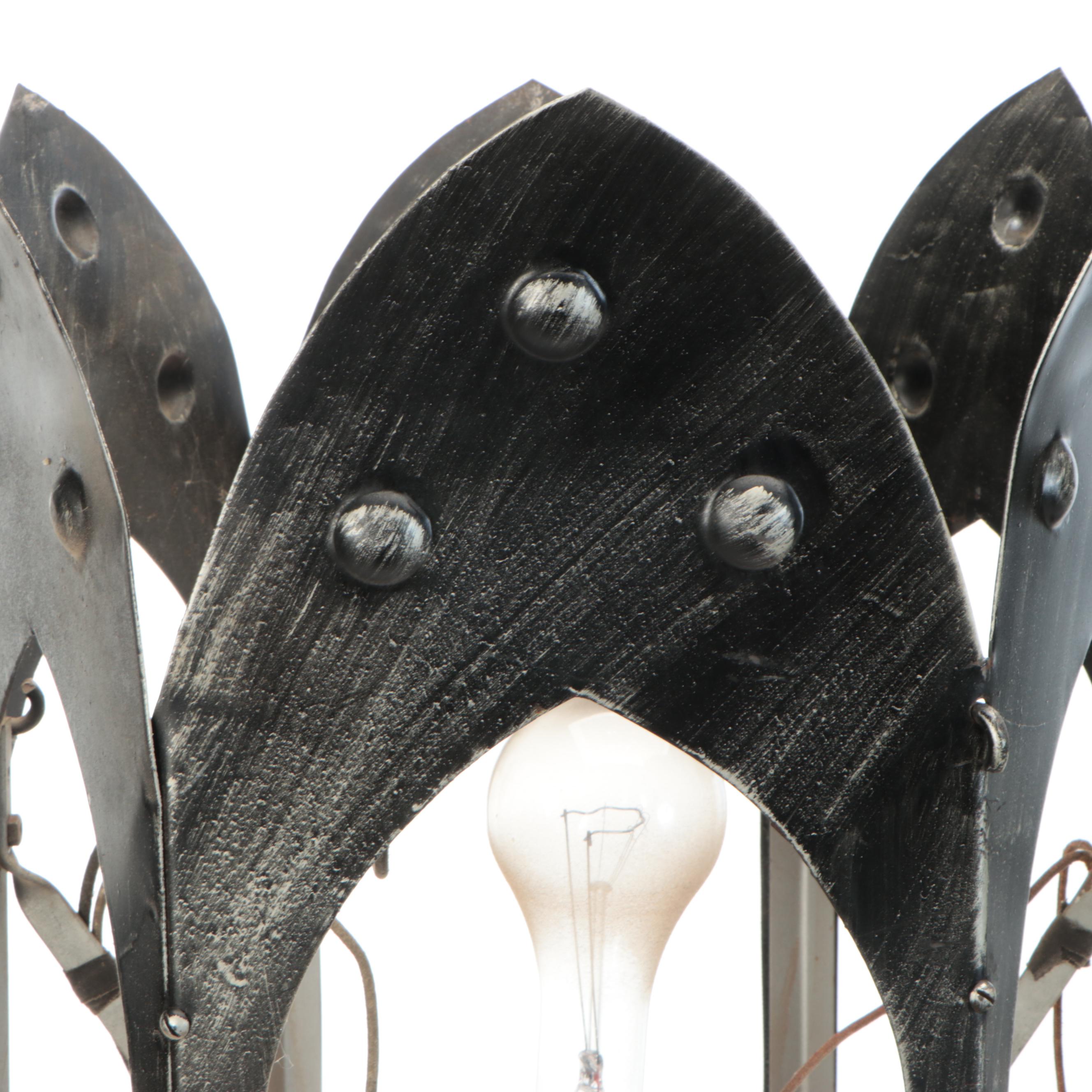 Gothic Revival Style Church Pendant Lights with Holophane Shades