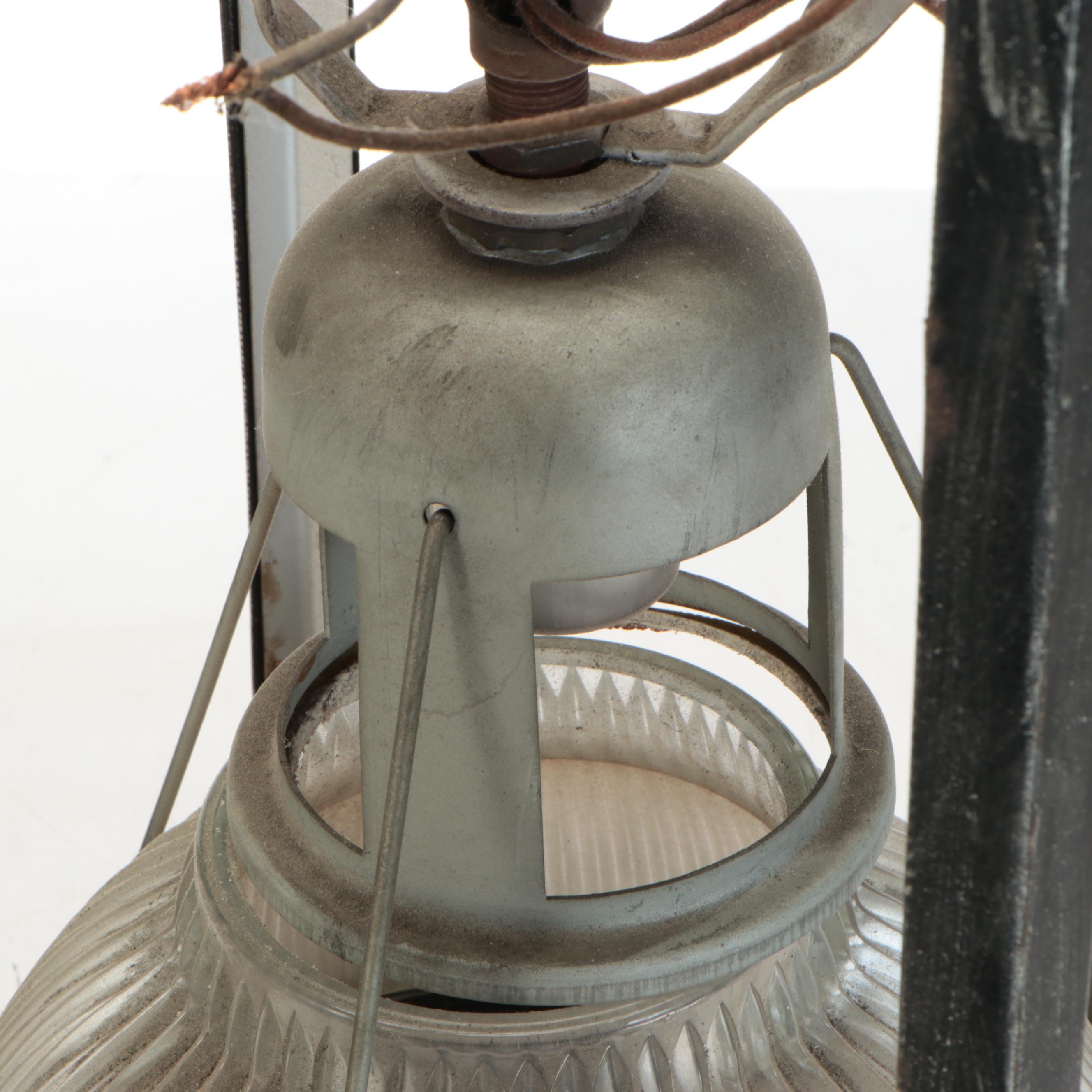 Gothic Revival Style Church Pendant Lights with Holophane Shades