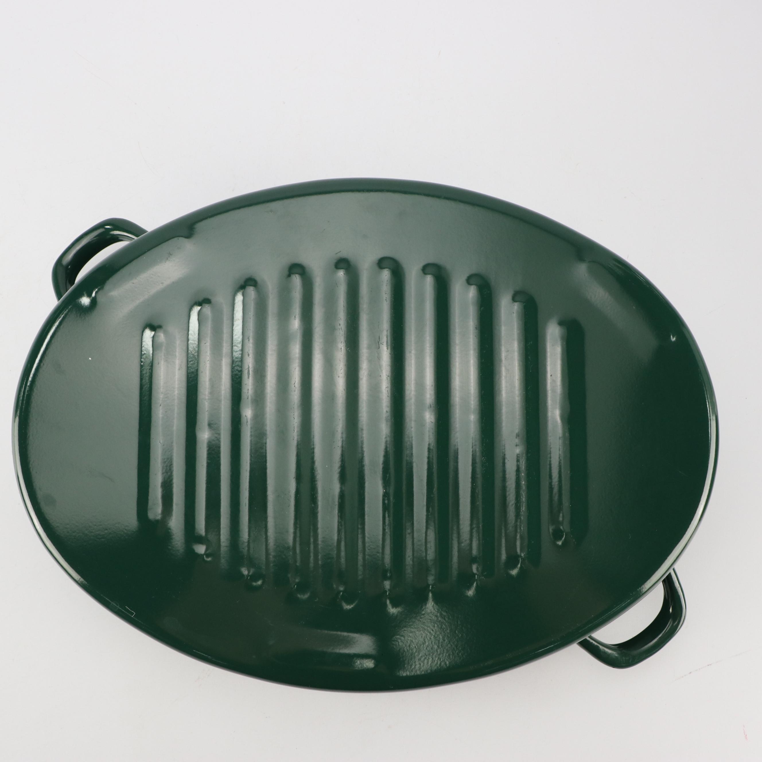 Graniteware and Other Enameled Roasting Pans with Bakeware and Container