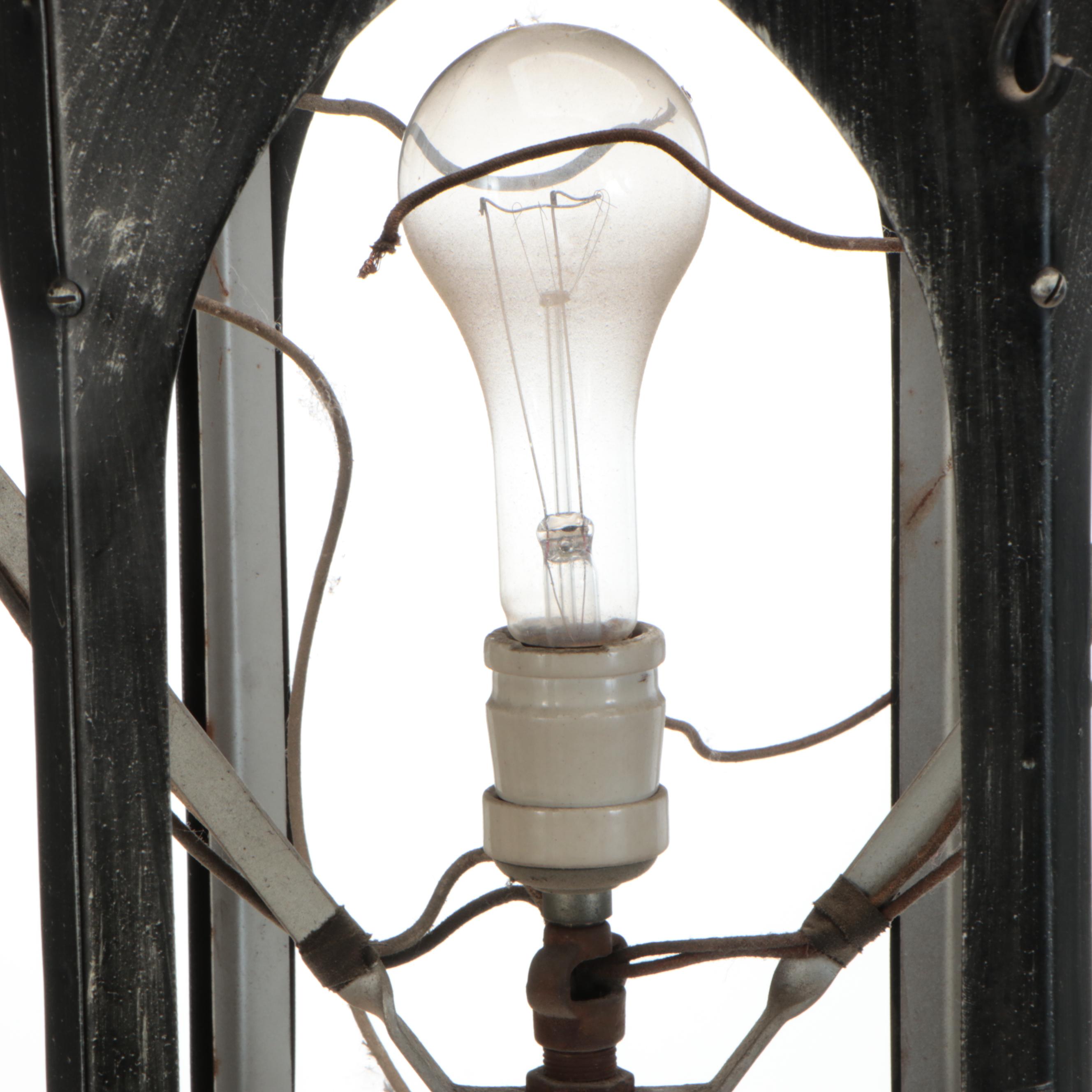 Gothic Revival Style Church Pendant Lights with Holophane Shades