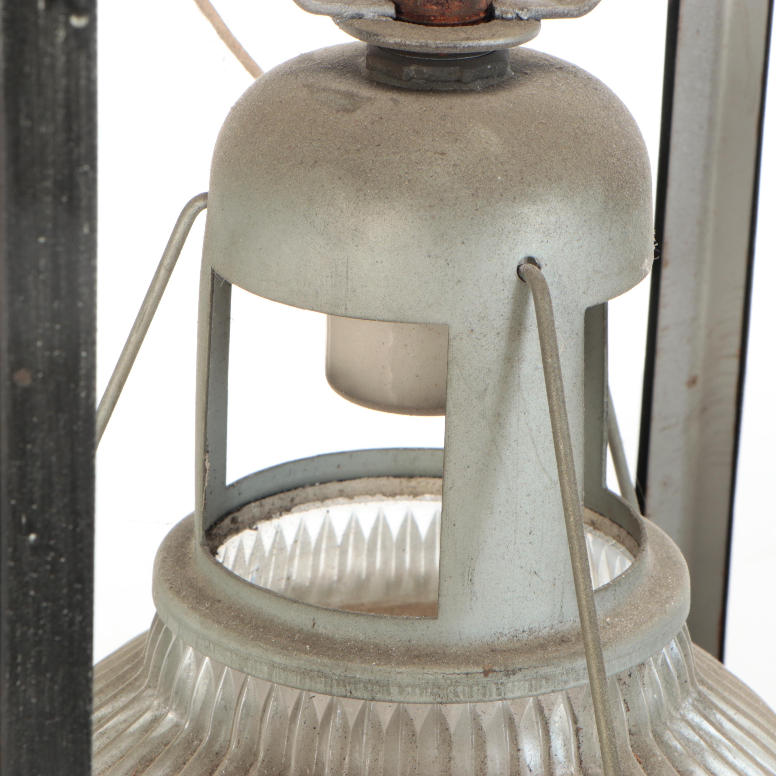 Gothic Revival Style Church Pendant Lights with Holophane Shades