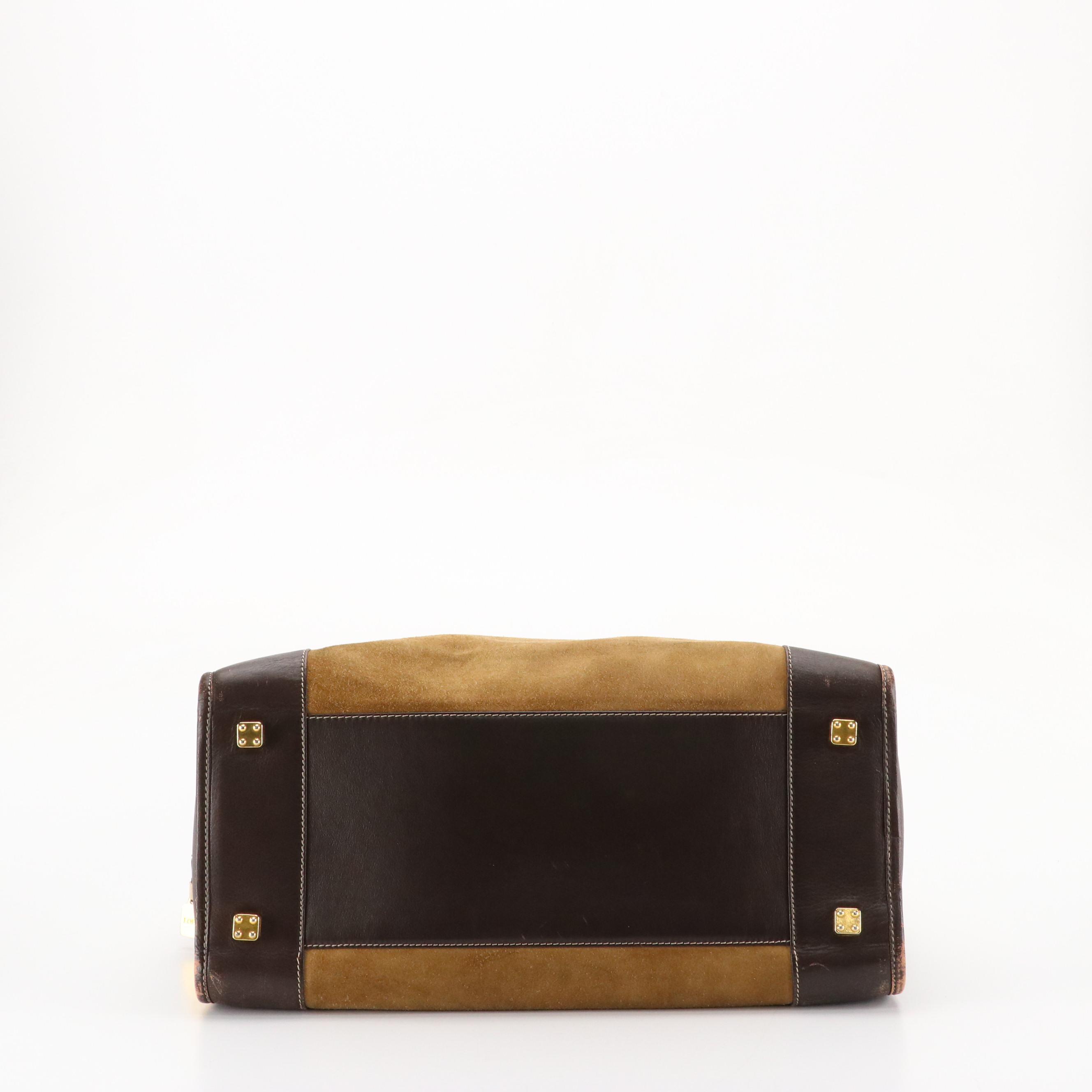 Loewe Anagram Suede and Leather Amazona Tote Bag