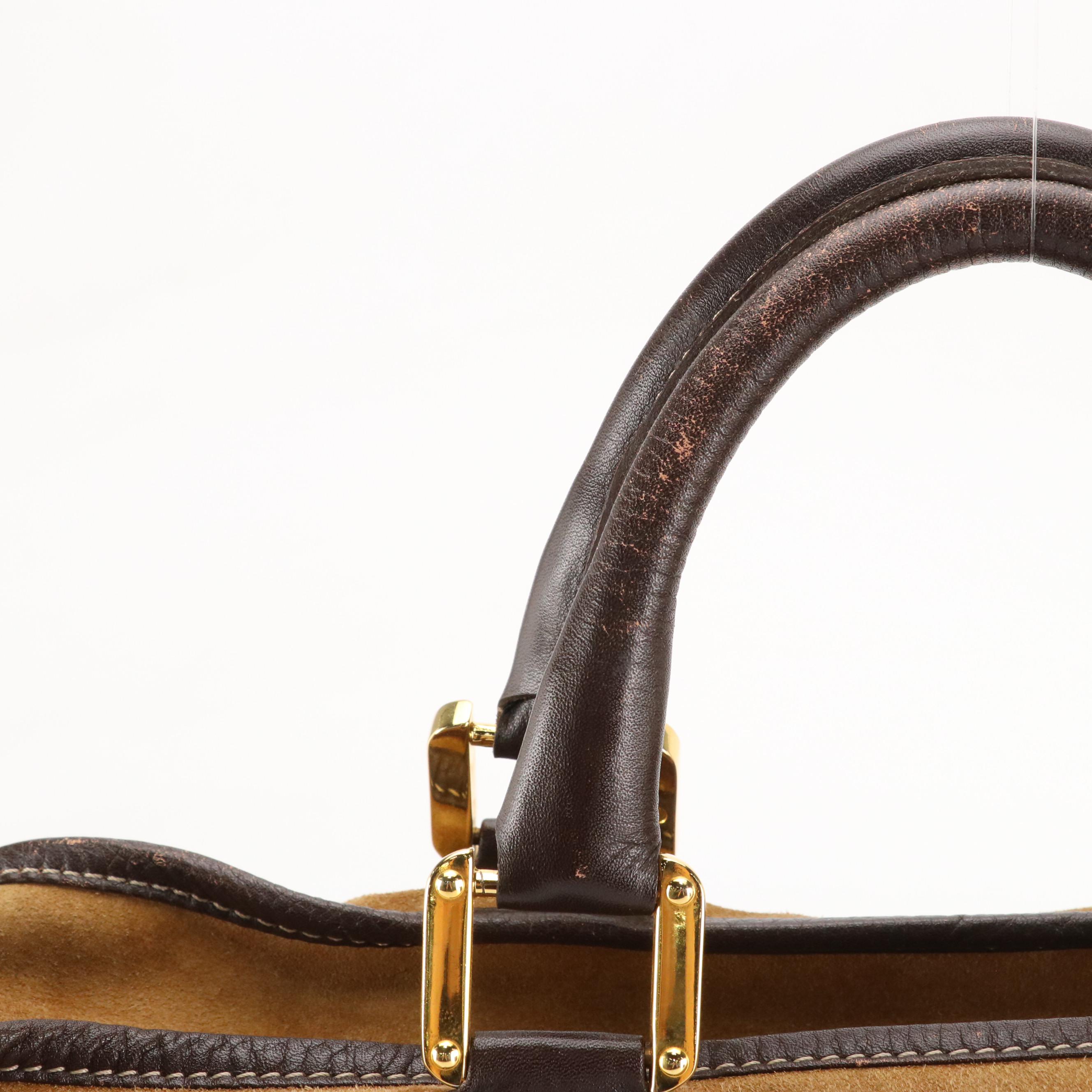 Loewe Anagram Suede and Leather Amazona Tote Bag