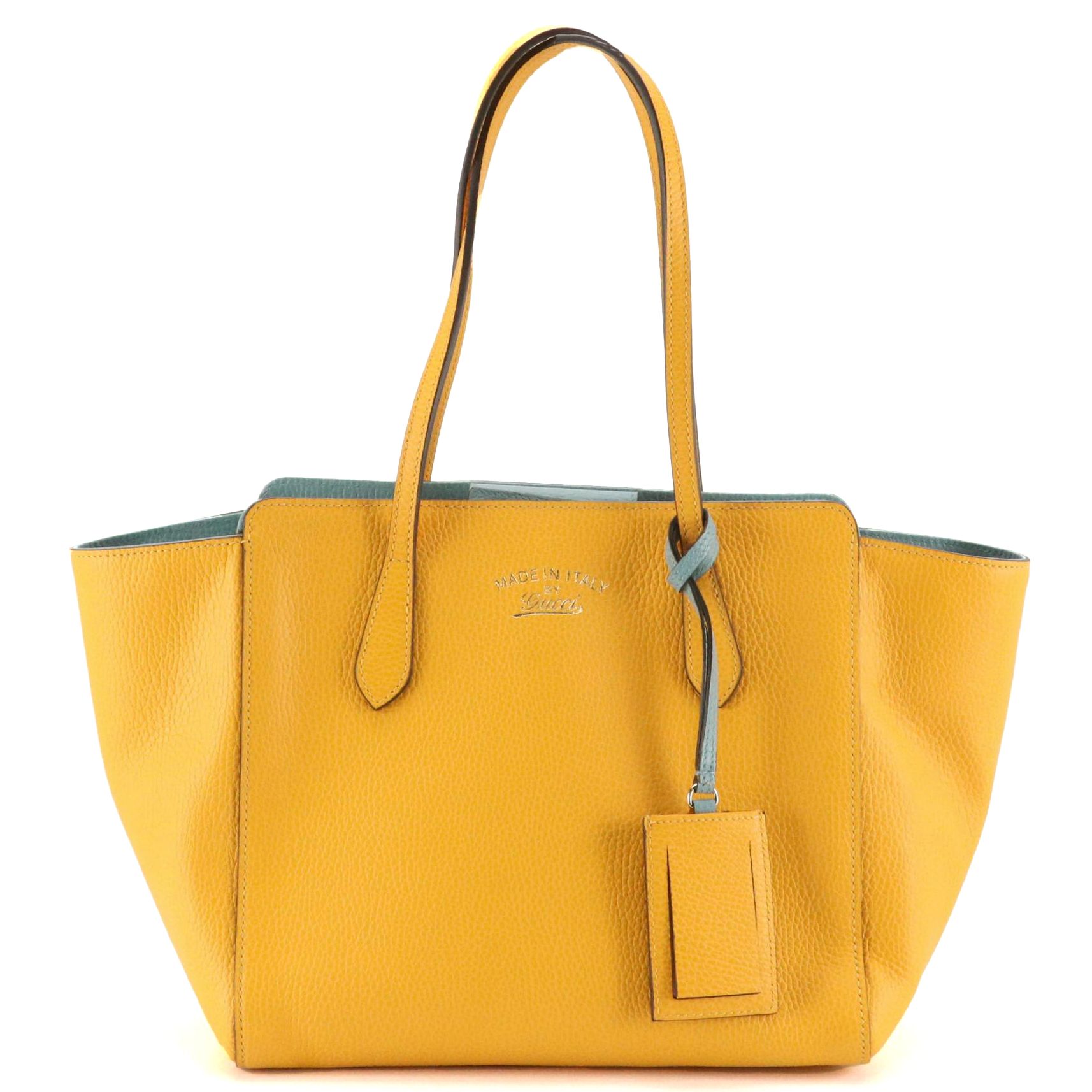 Gucci Pebble Grain Calfskin Leather Swing Tote