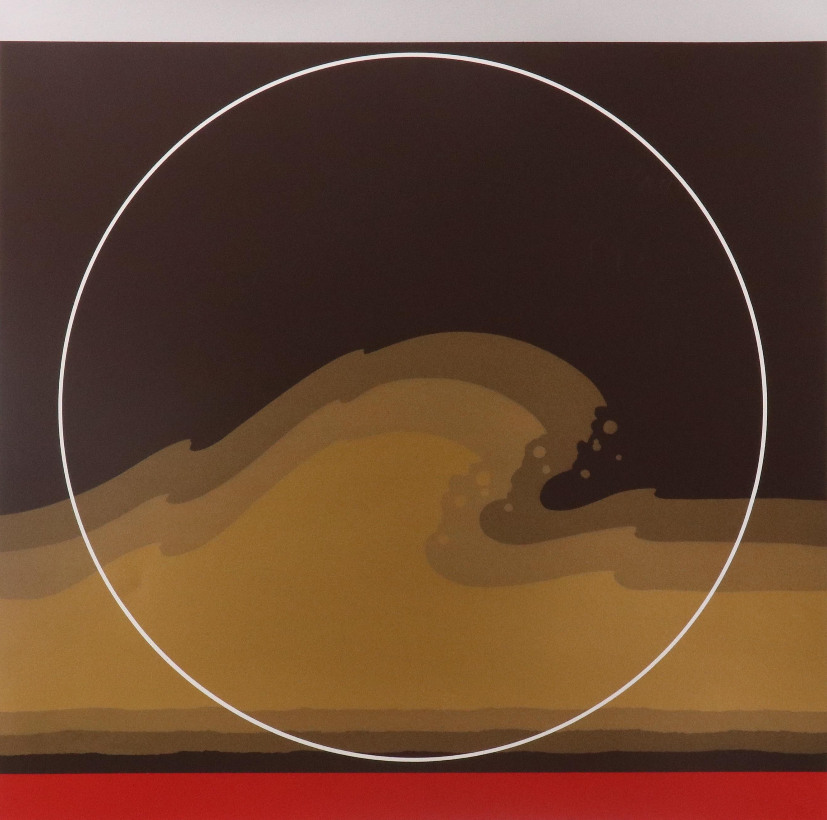 Thomas Whelan Benton Abstract Serigraph "Golden Waves," 1979