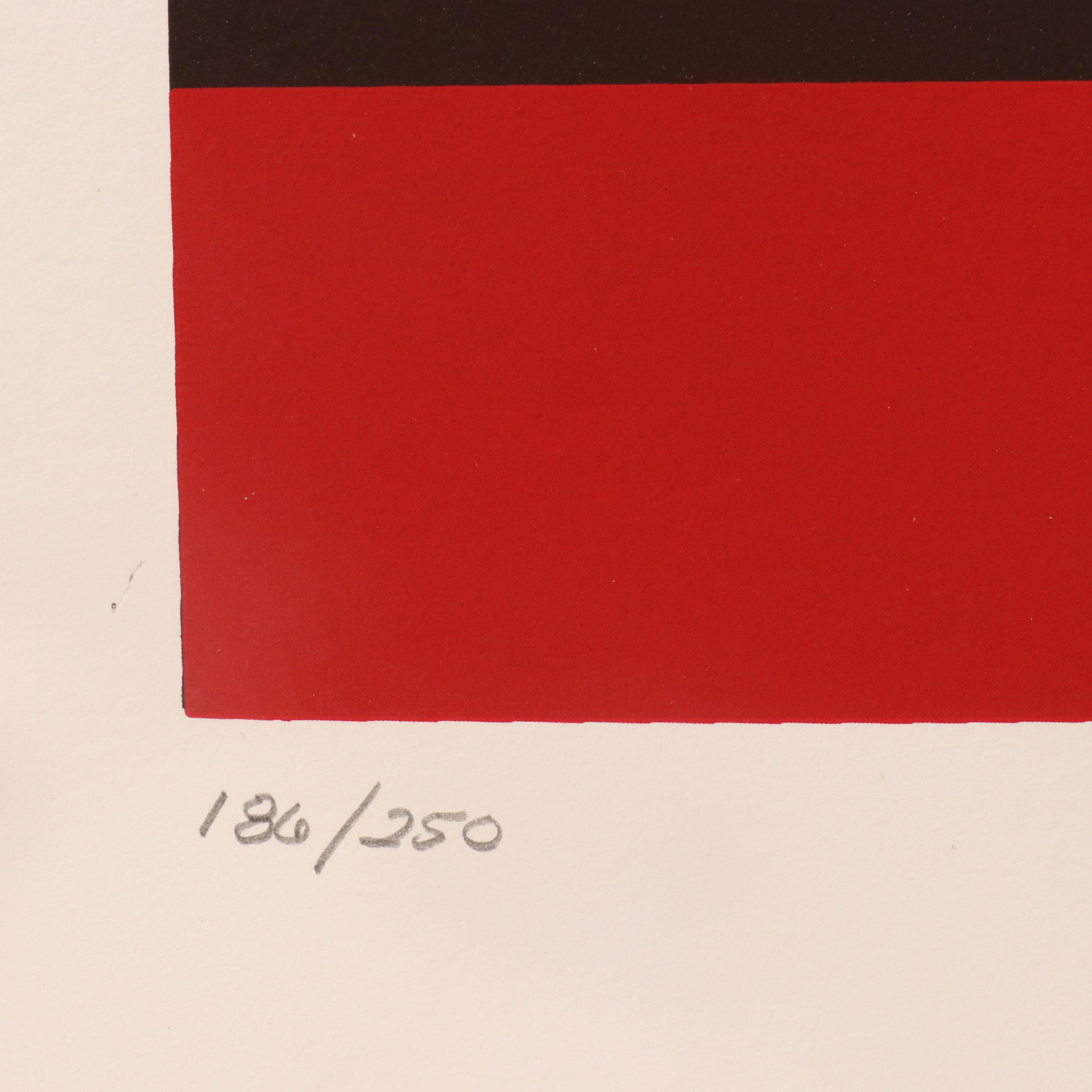 Thomas Whelan Benton Abstract Serigraph "Golden Waves," 1979