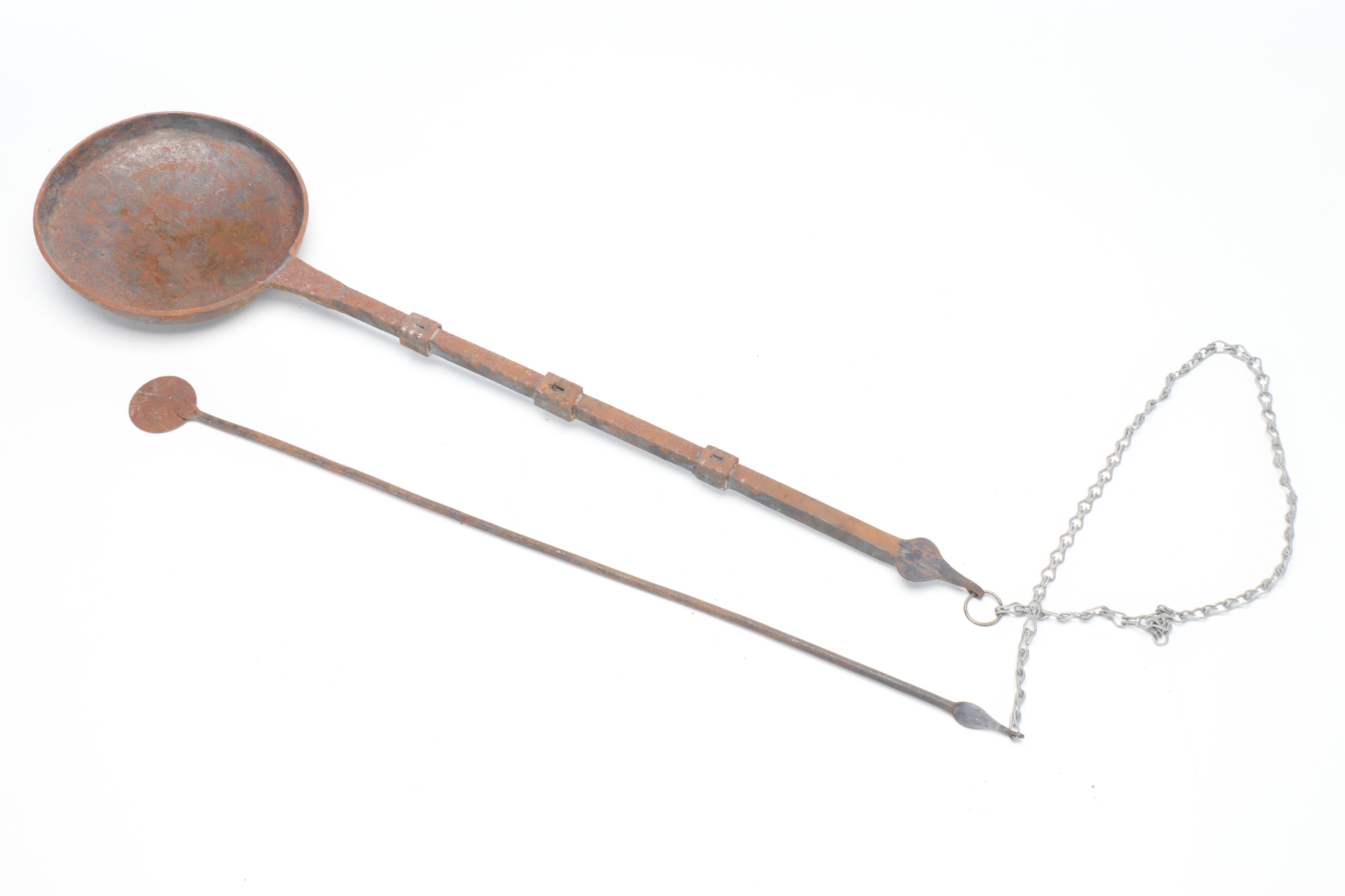 Bedouin Style Cast Metal Coffee Roaster with Ladle, Ash Scoop and More