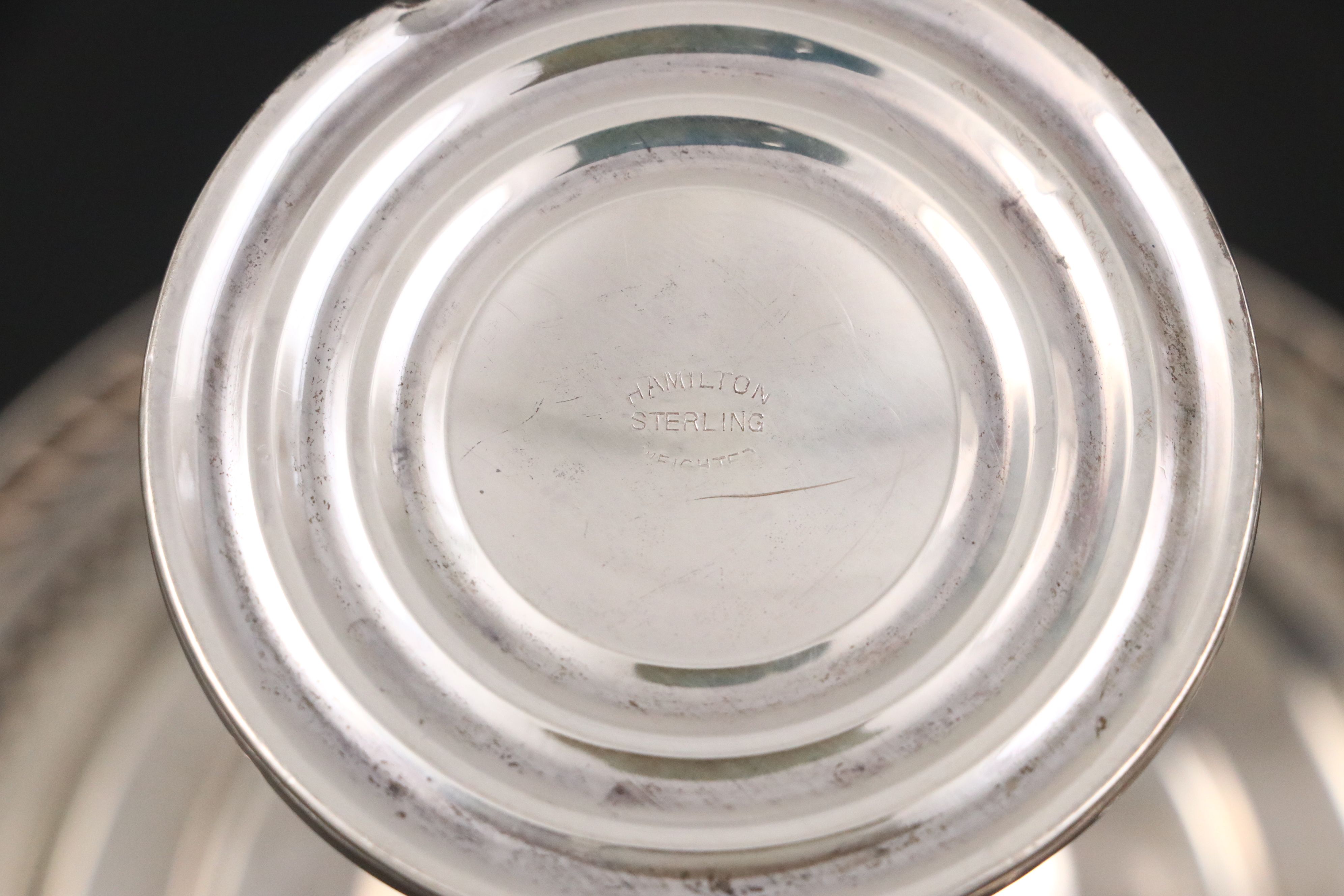 FB Rogers "Margaret Rose" Sterling Coasters with Hamilton and Gorham Compotes