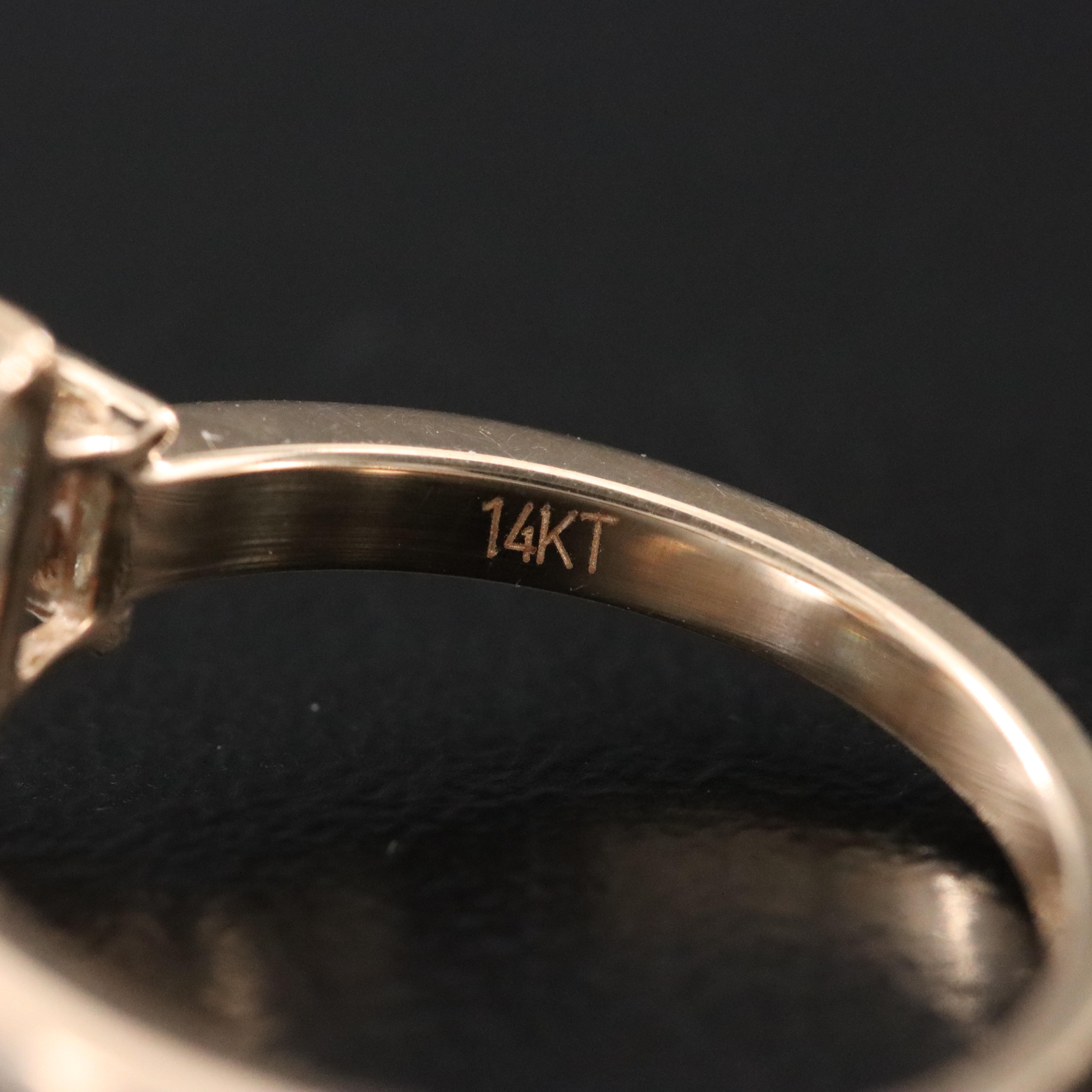 14K 3.69 CTW Lab Grown Diamond Ring with Fancy Blue Center and IGI Report