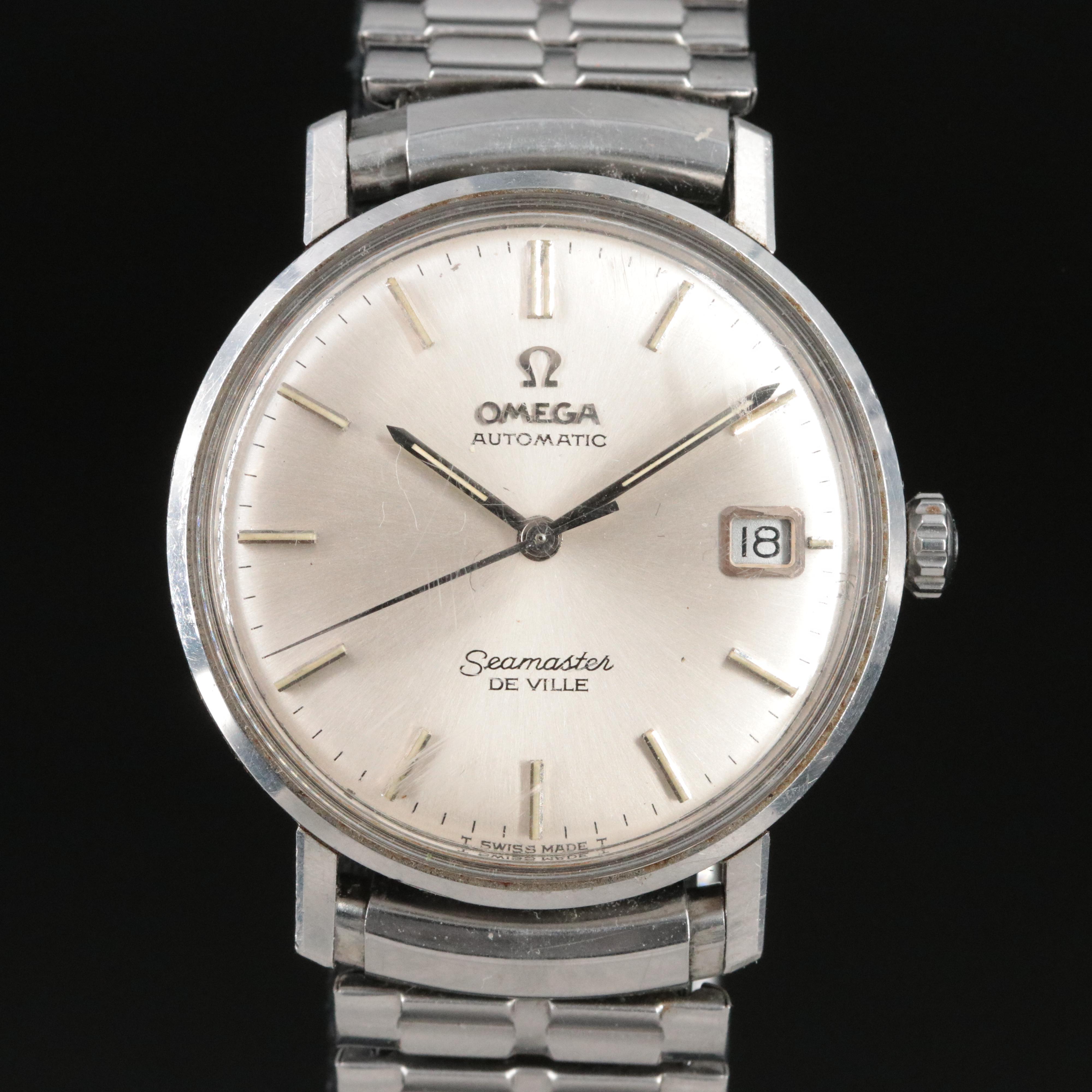 1967 Omega Seamaster DeVille Stainless Steel Date Watch