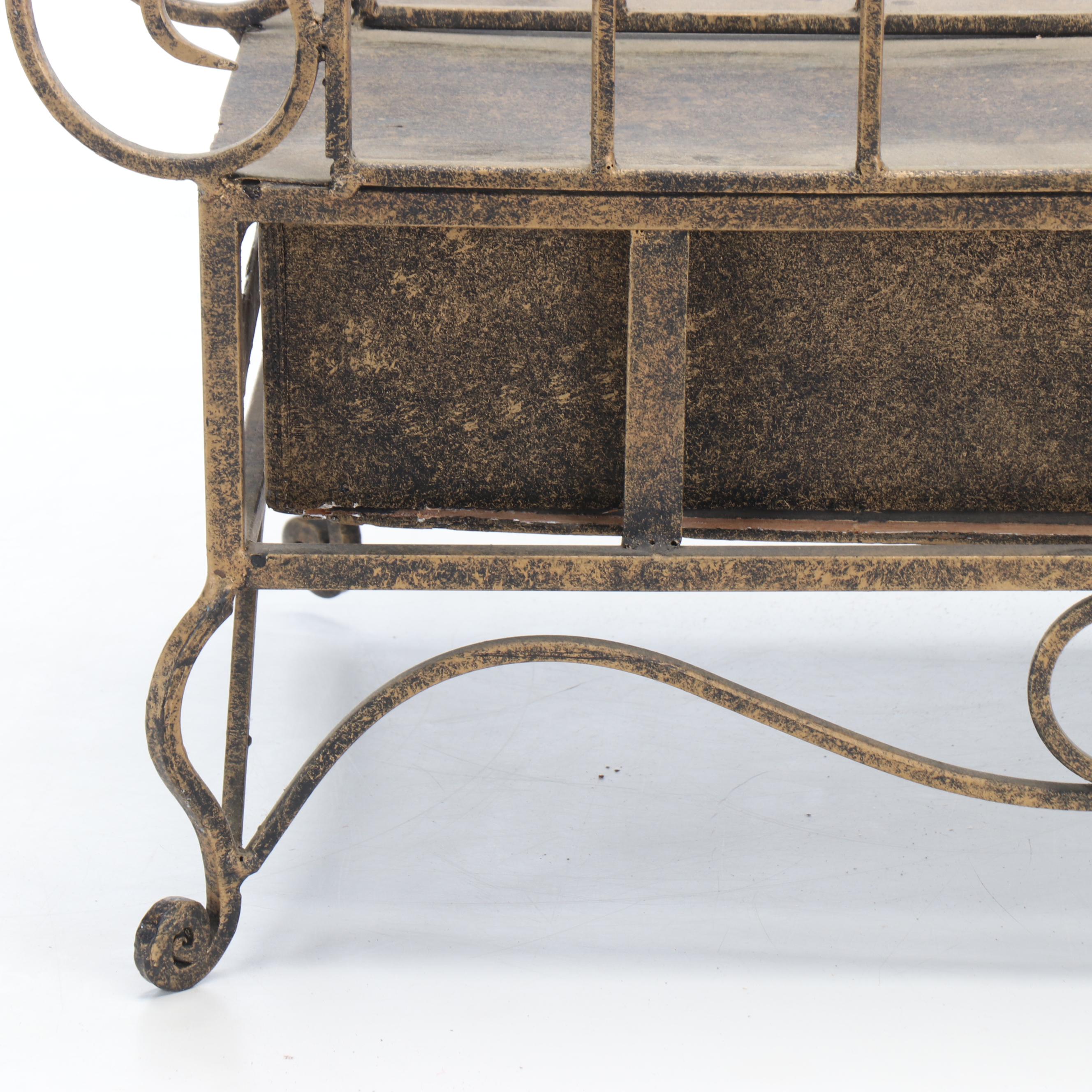 Metal Magazine Rack with Drawer