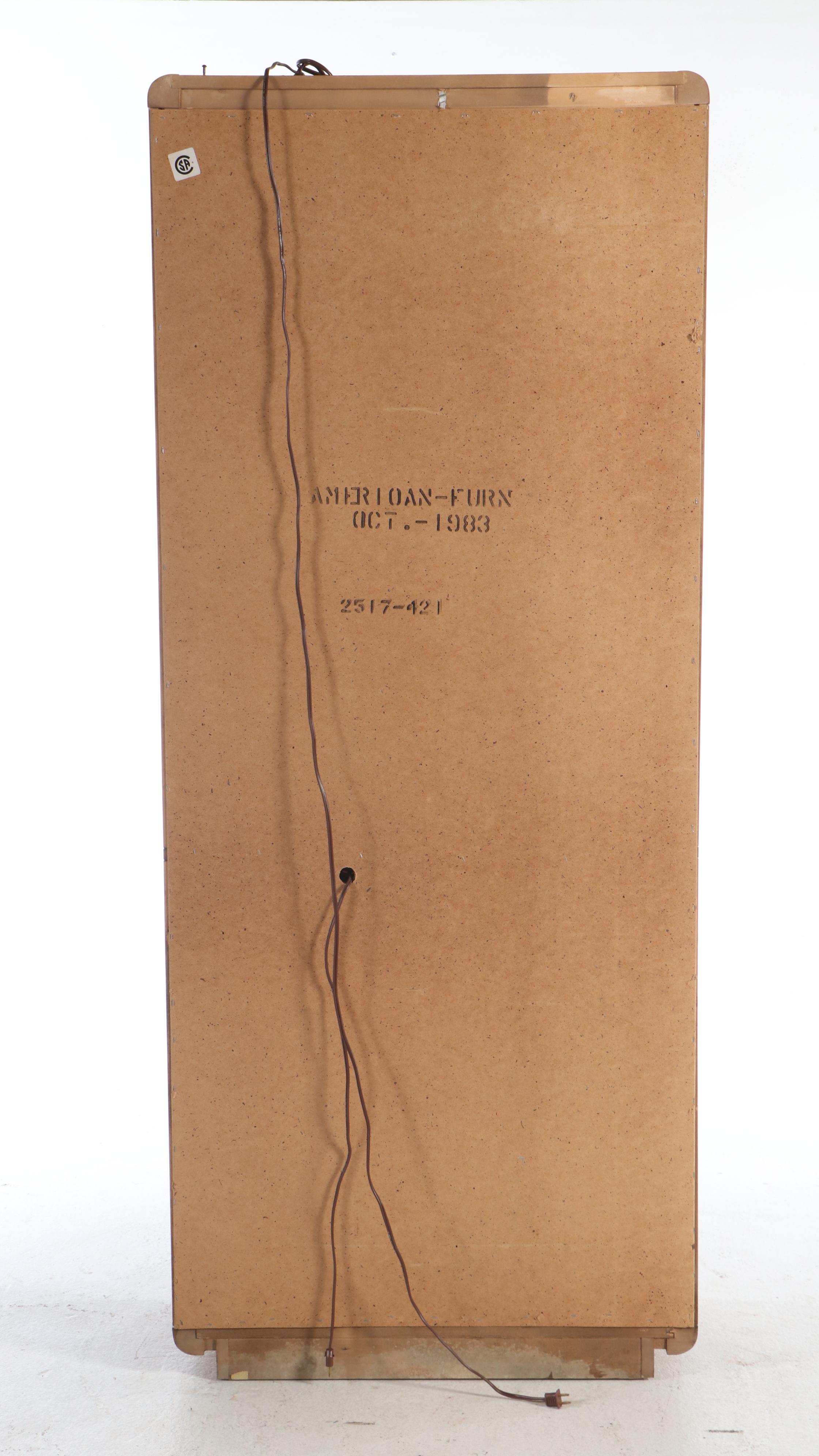 American of Martinsville Burl Wood Curio Cabinet