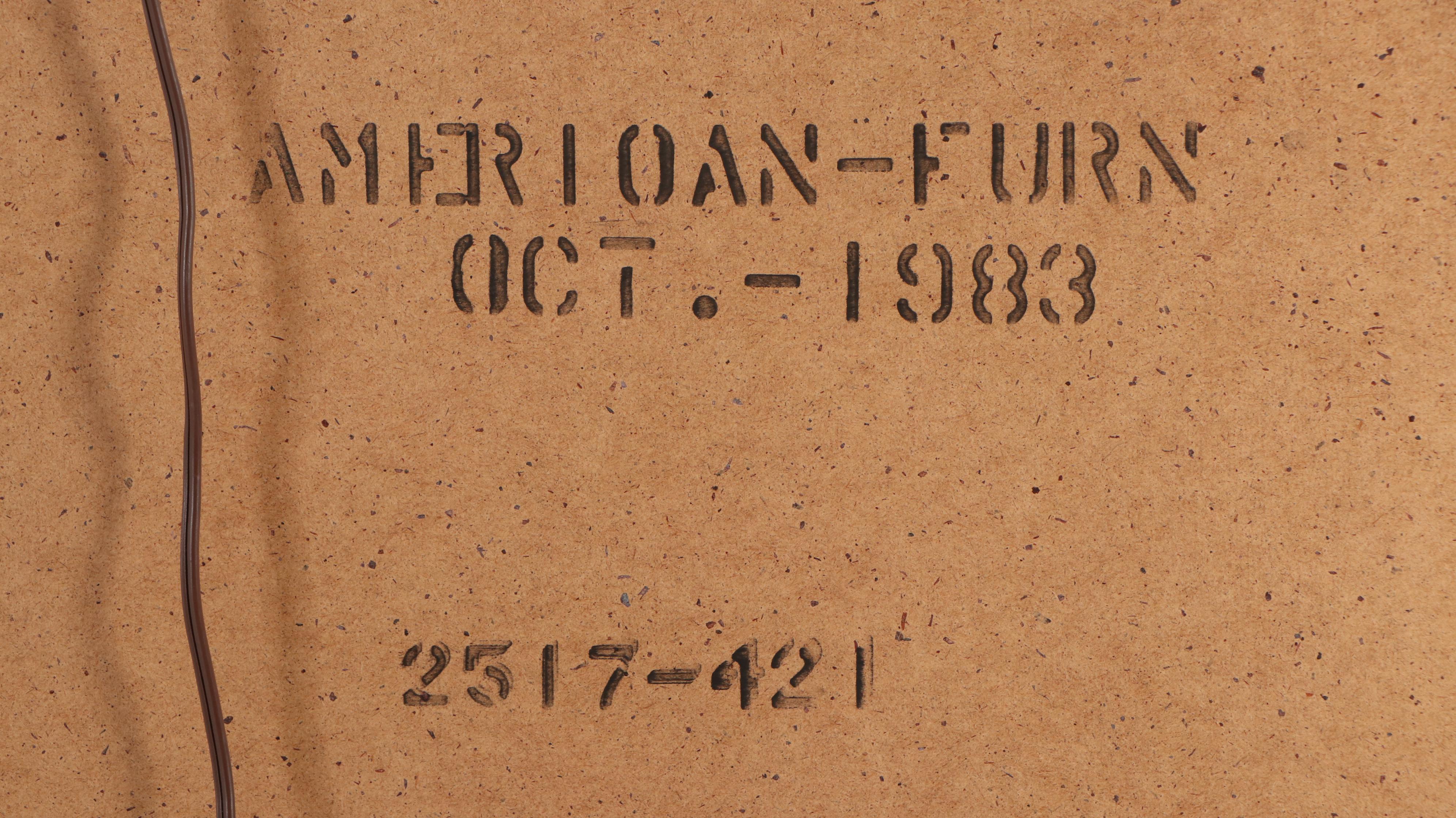 American of Martinsville Burl Wood Curio Cabinet