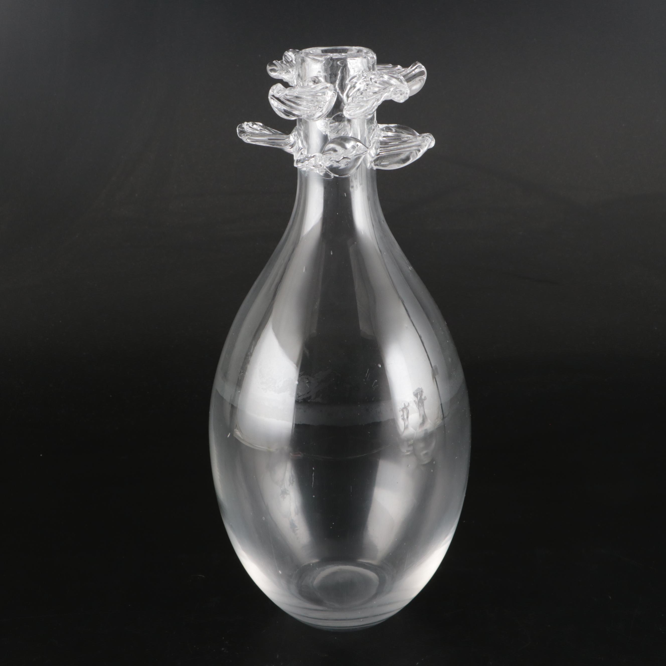 Glass Vases with Foliage Accents