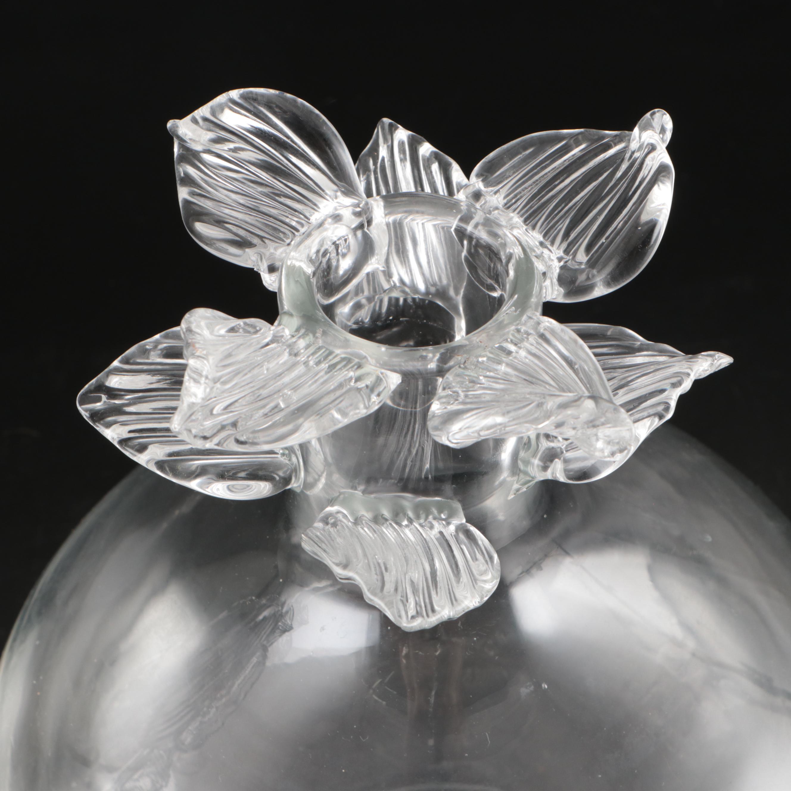 Glass Vases with Foliage Accents