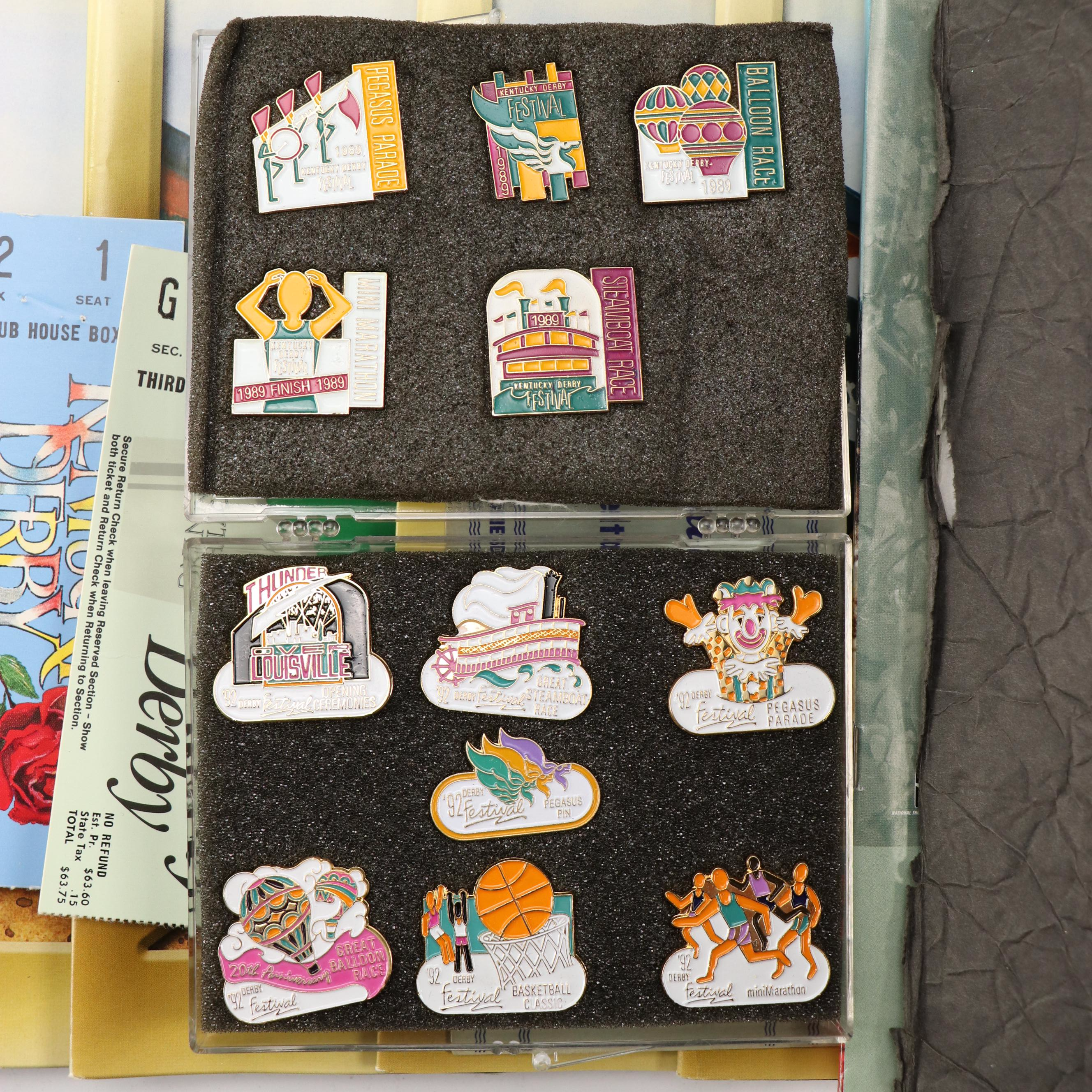 Kentucky Derby Festival Pins Including Pegasus Parade, Steamboat Race