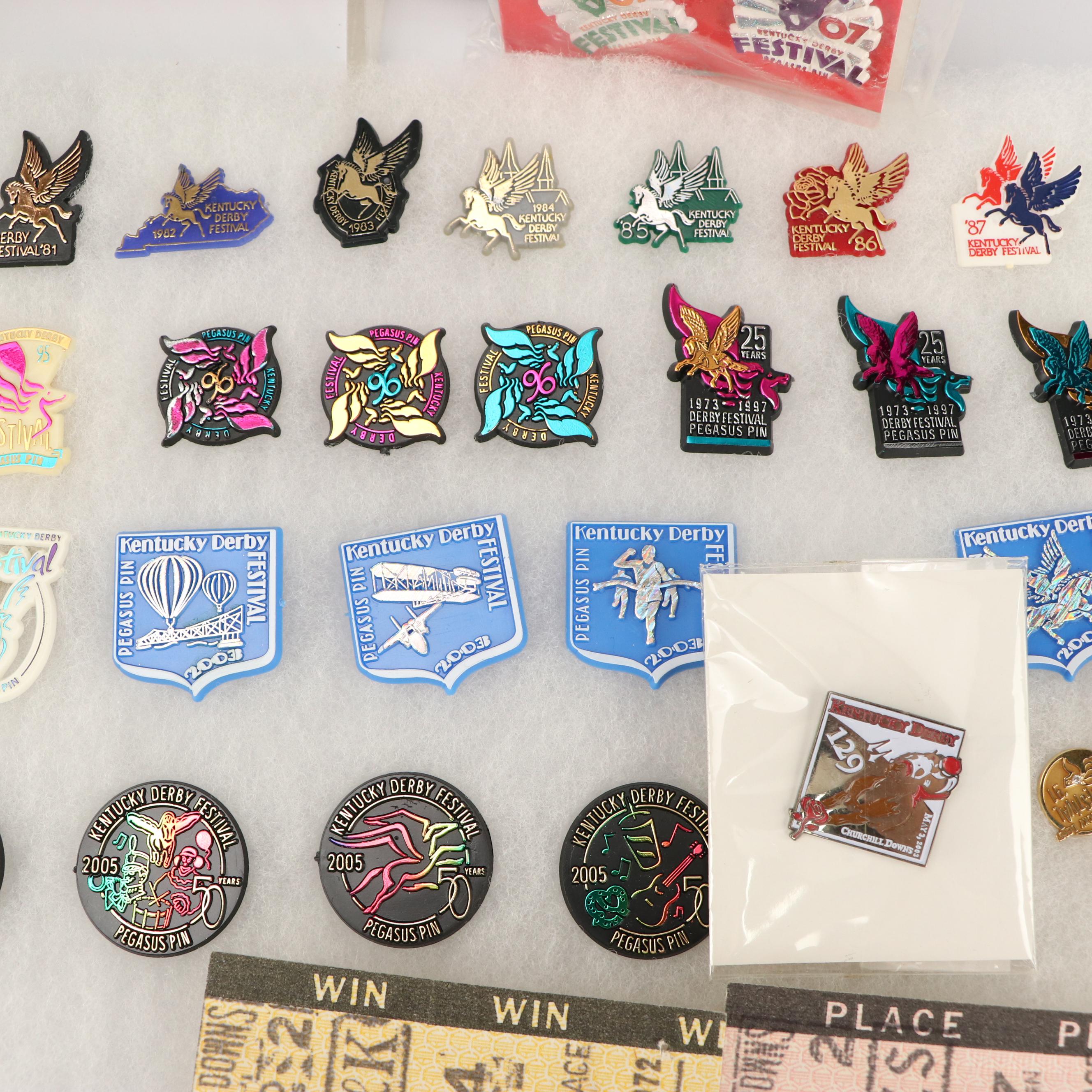 Kentucky Derby Festival Pins Including Pegasus Parade, Steamboat Race