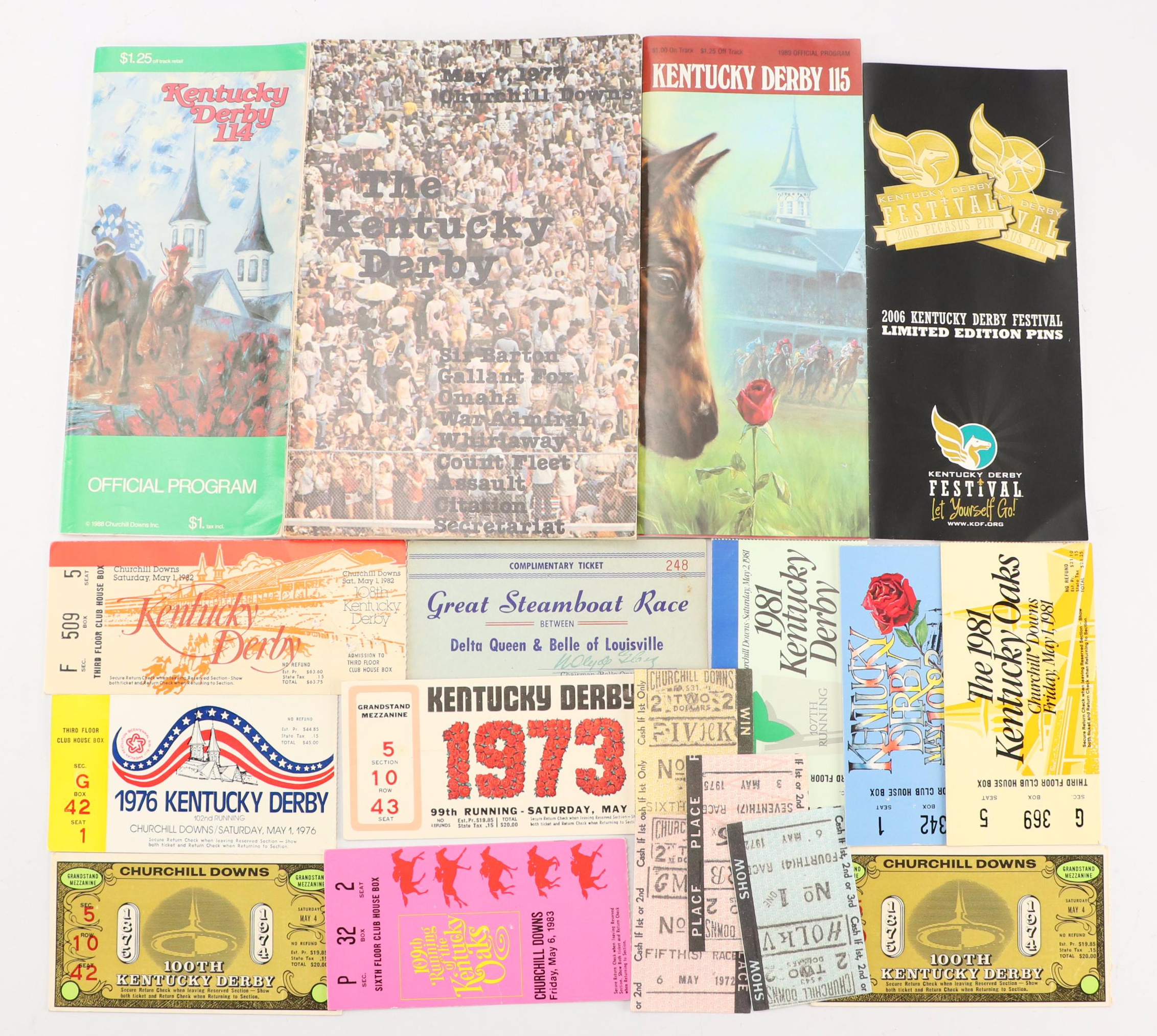 Kentucky Derby Festival Pins Including Pegasus Parade, Steamboat Race