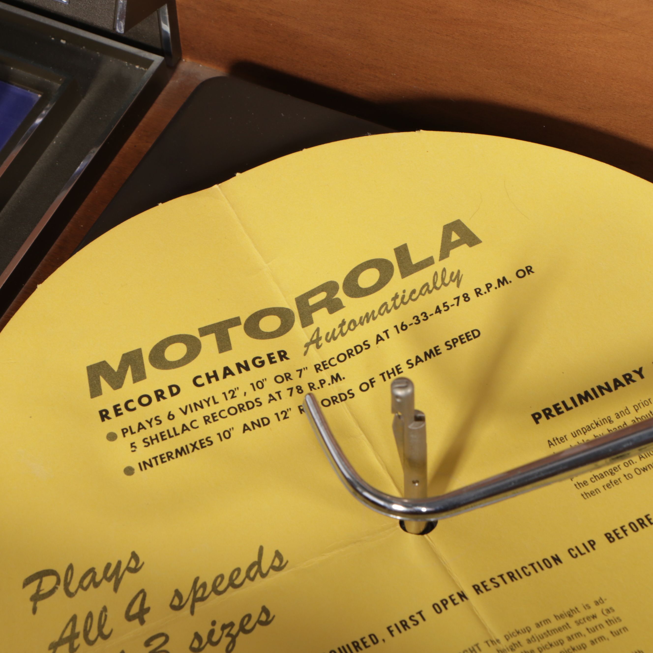 Motorola Solid State Walnut Console Stereo Record Player