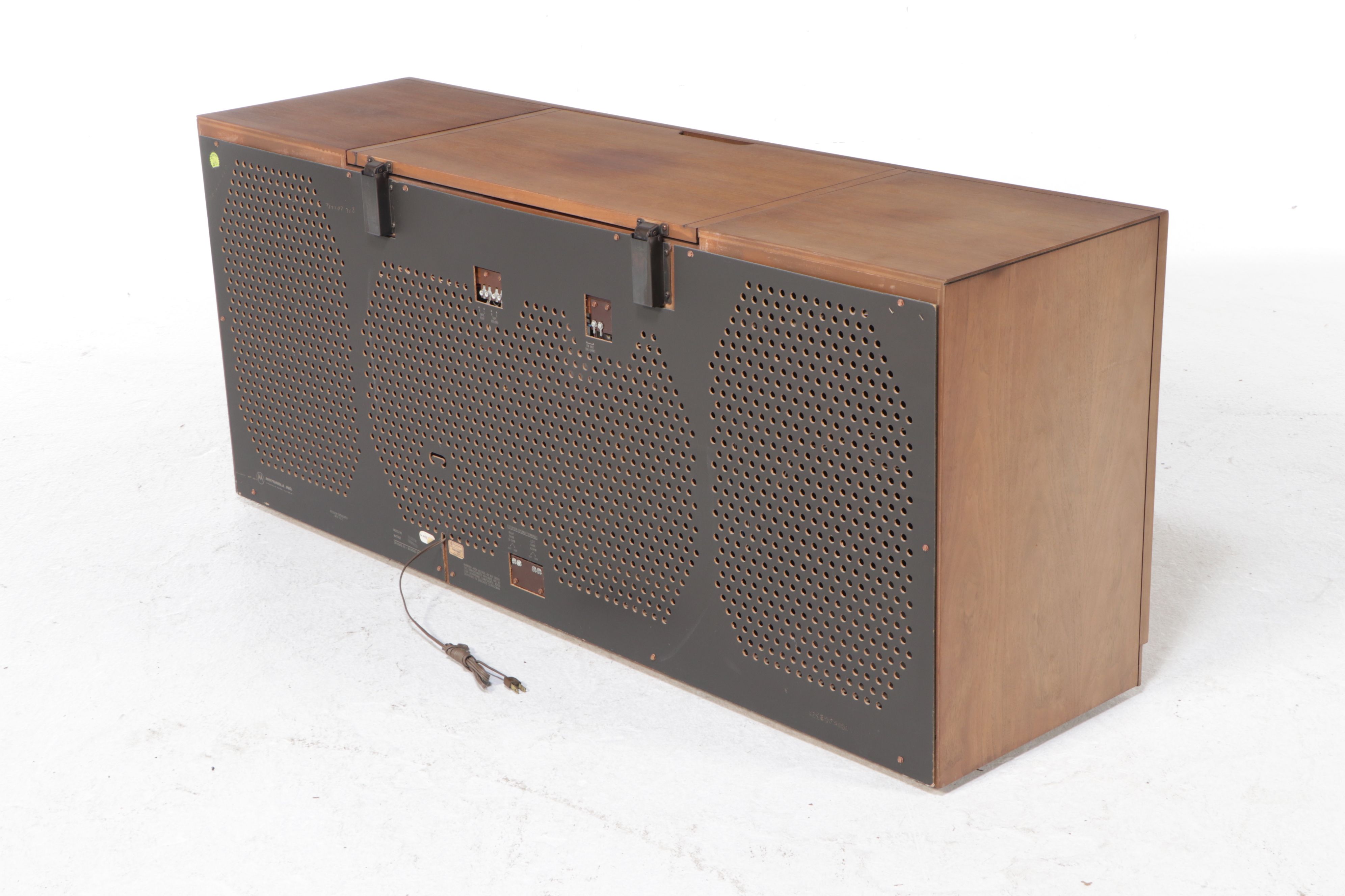 Motorola Solid State Walnut Console Stereo Record Player