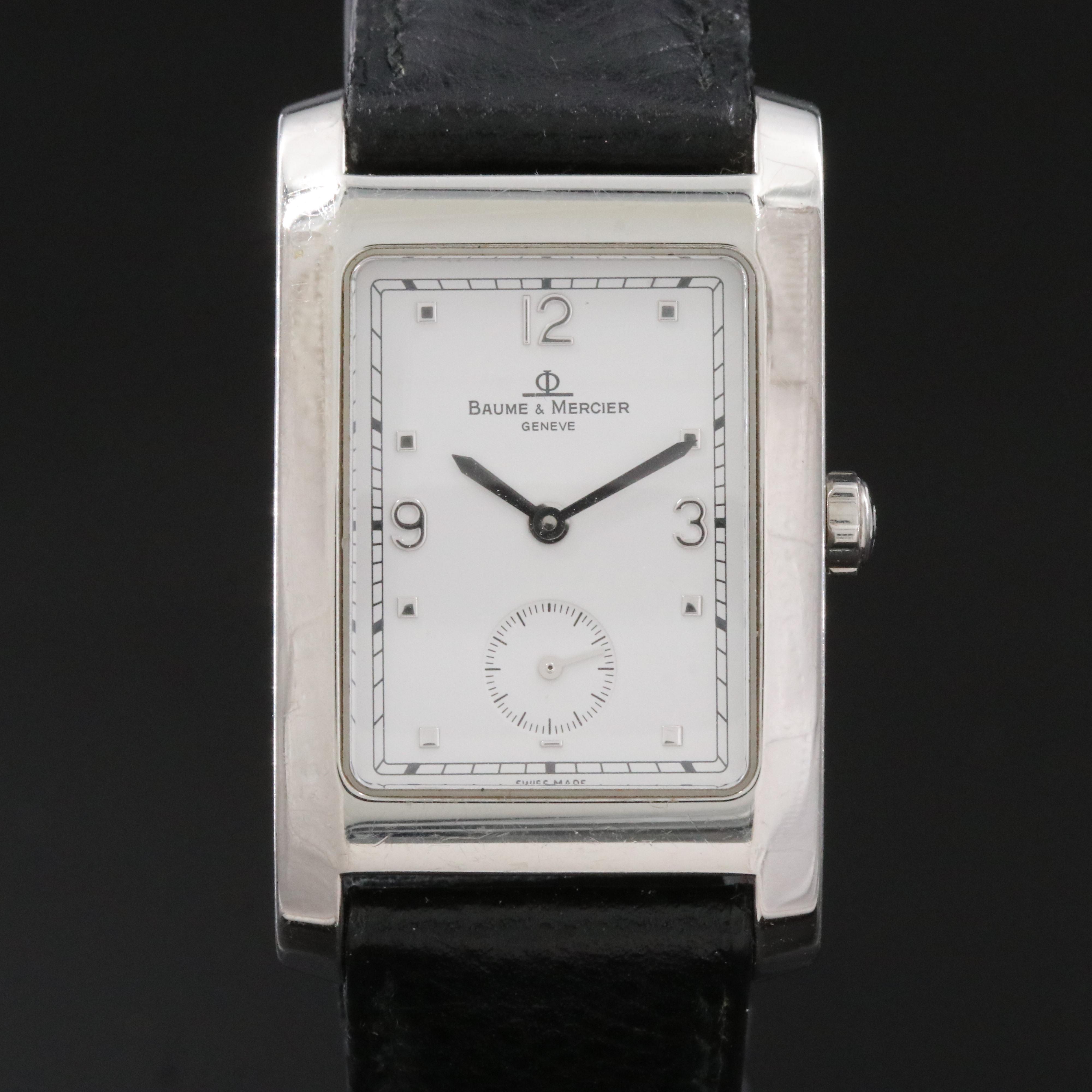Baume & Mercier Hampton White 24x40mm Steel Quartz Watch MVO45063