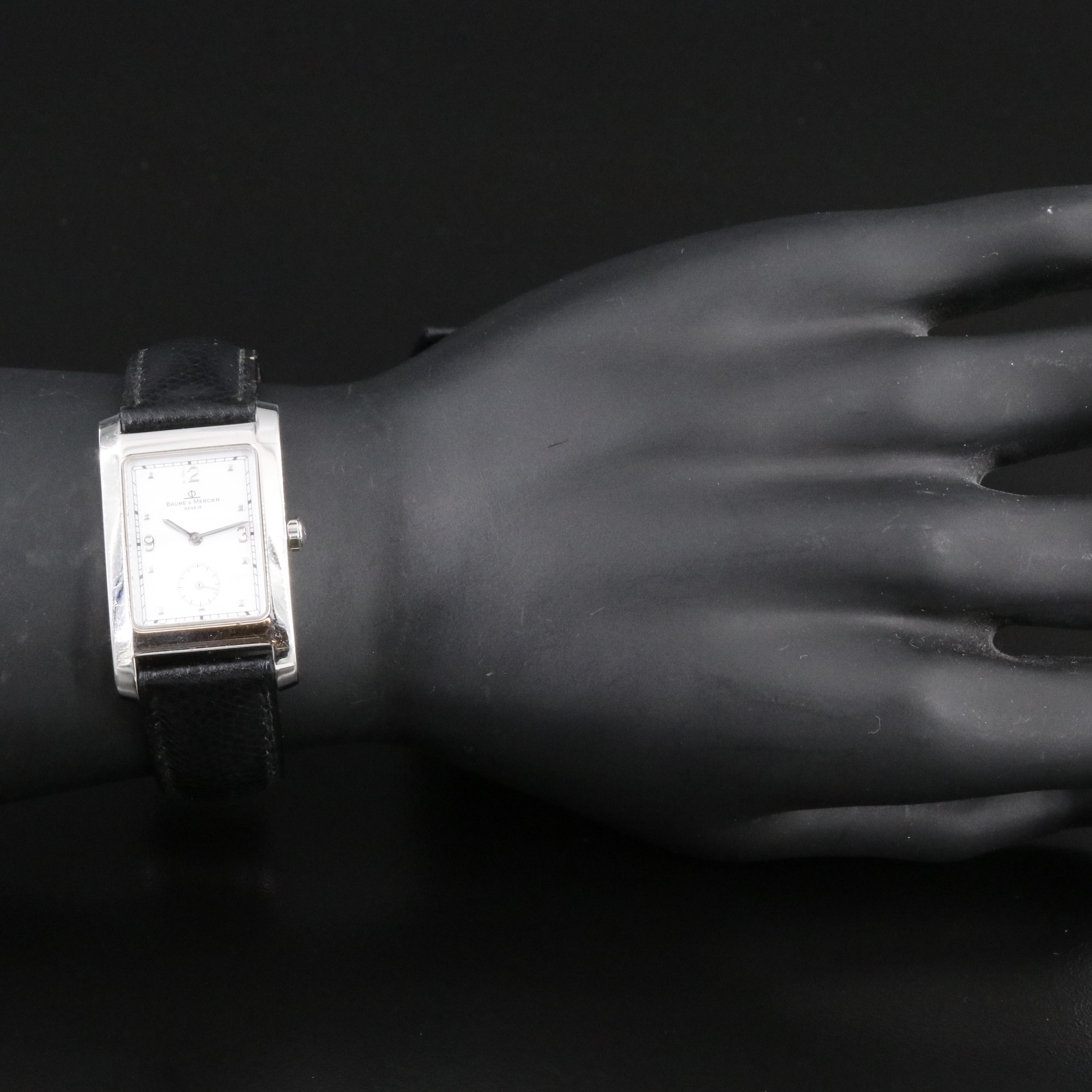 Baume & Mercier Hampton White 24x40mm Steel Quartz Watch MVO45063