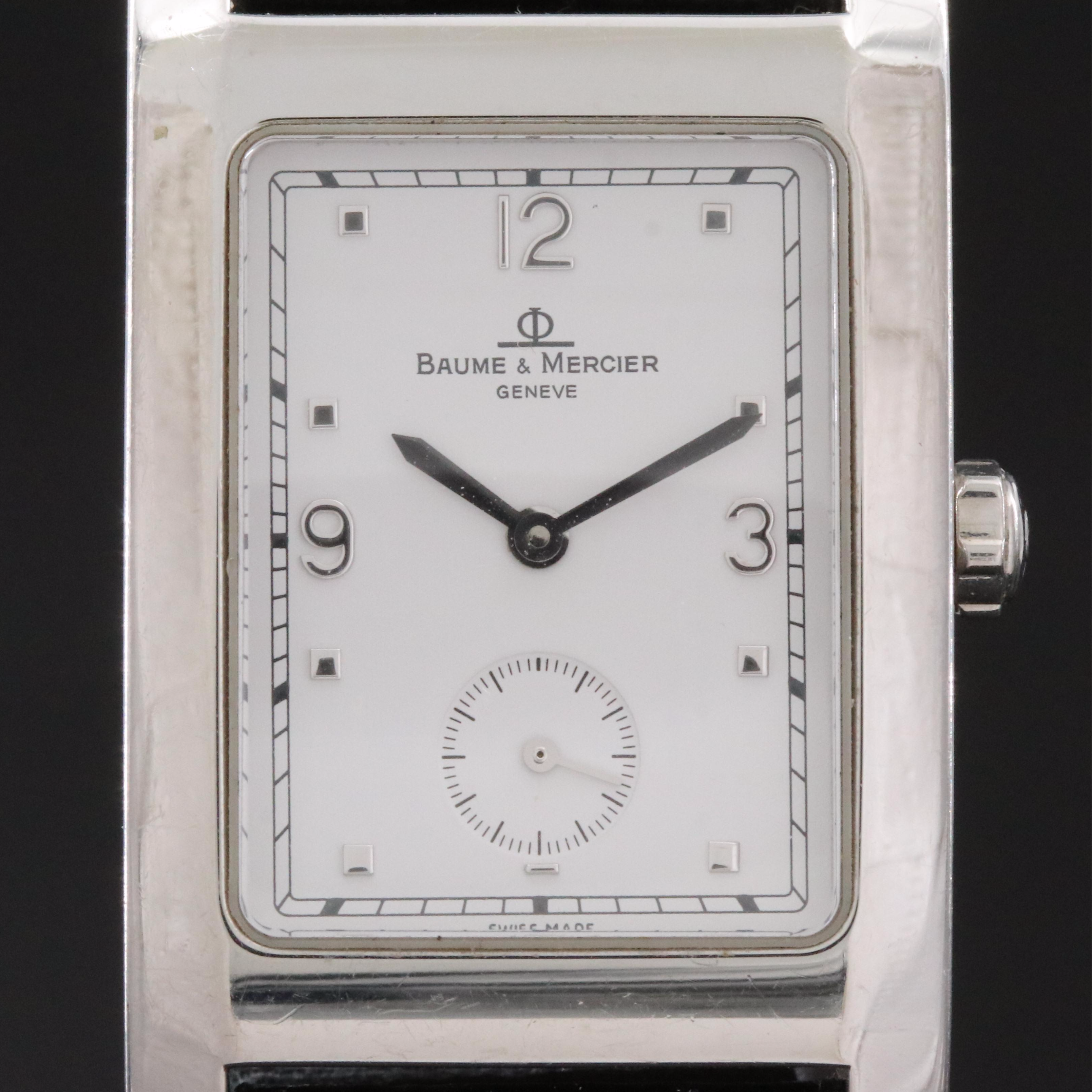 Baume & Mercier Hampton White 24x40mm Steel Quartz Watch MVO45063