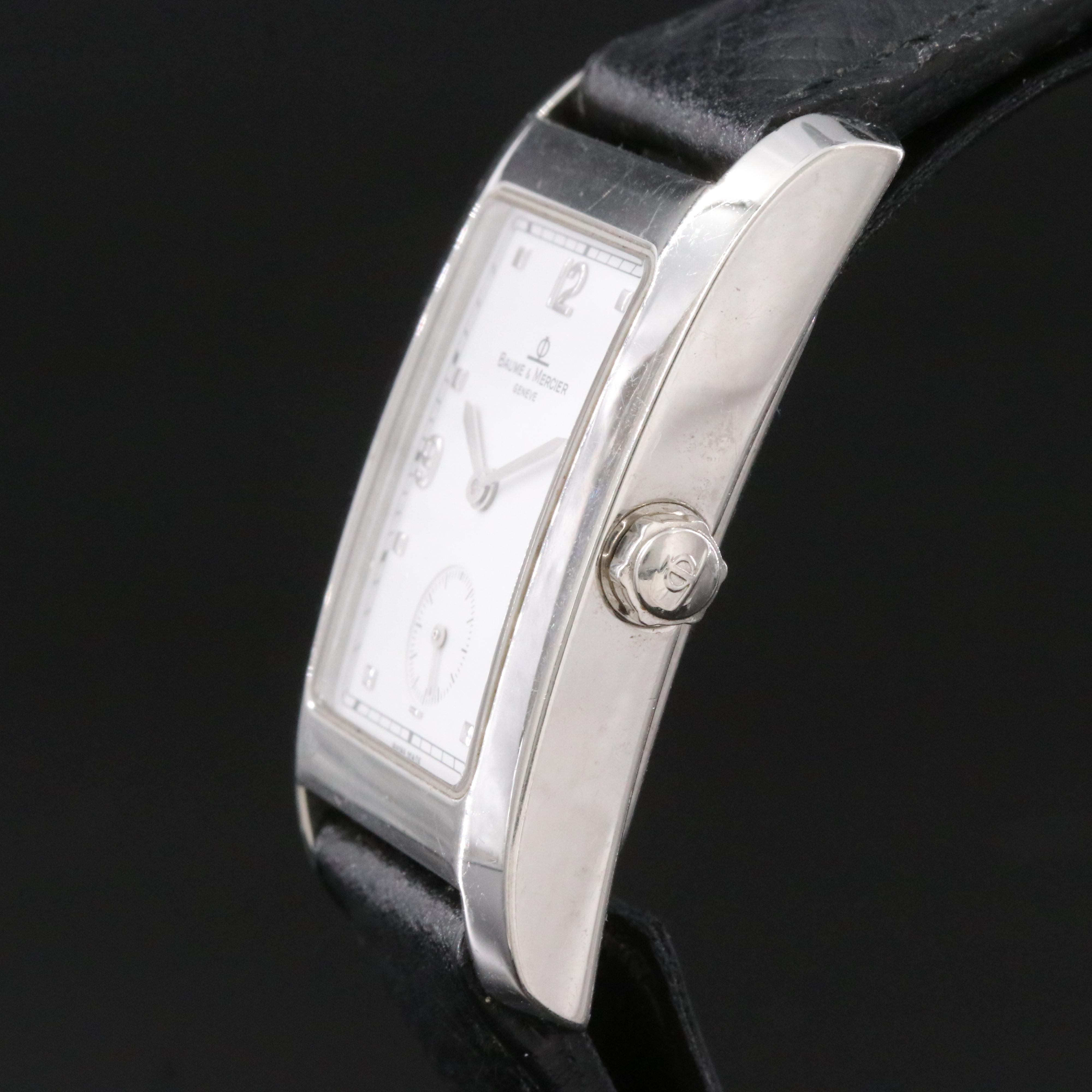 Baume & Mercier Hampton White 24x40mm Steel Quartz Watch MVO45063