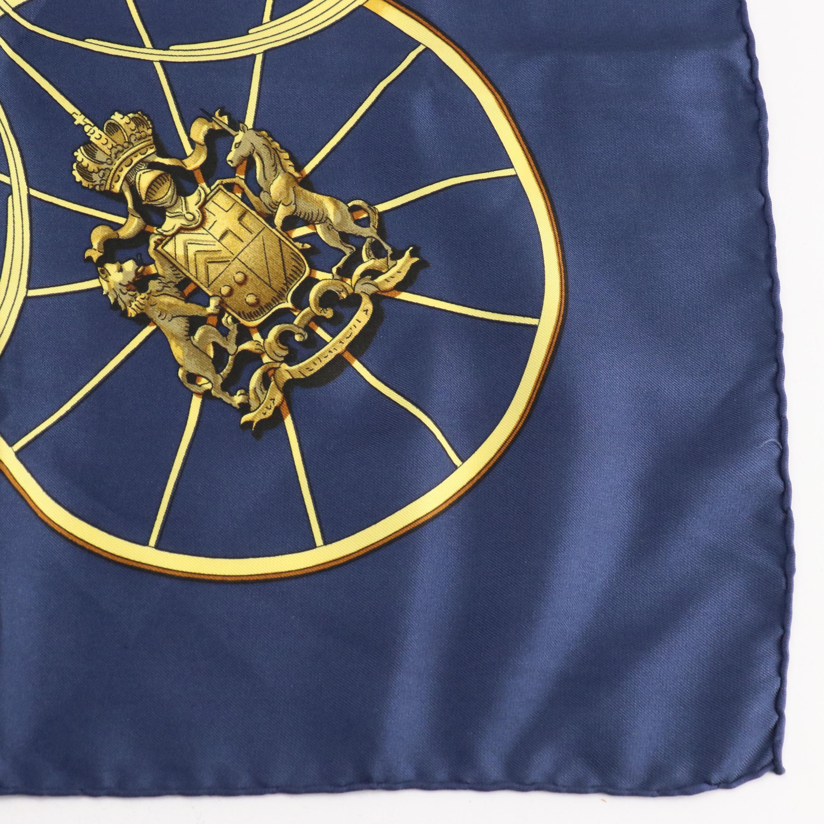 Hermès Early Issue "Springs" Silk Twill Scarf 90