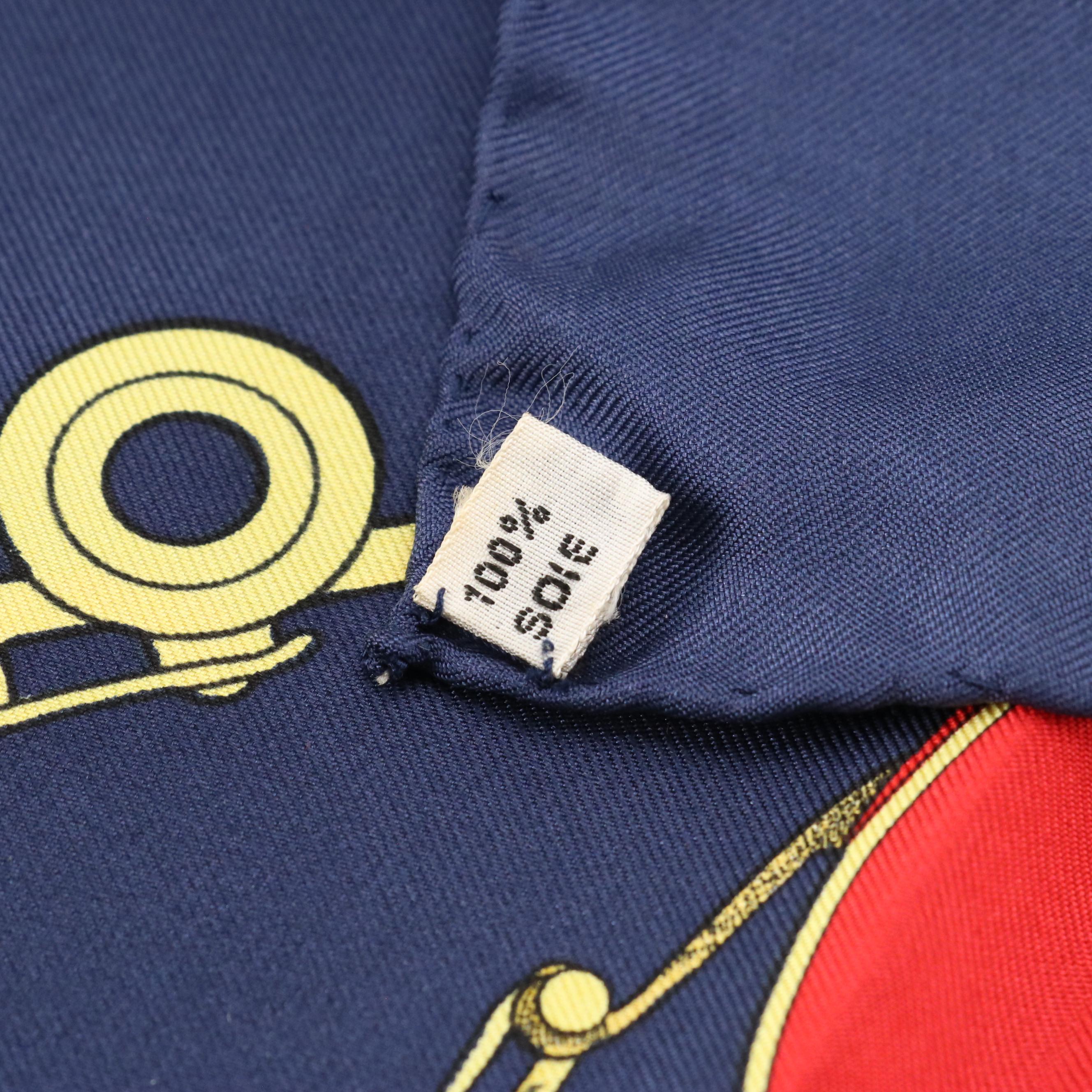 Hermès Early Issue "Springs" Silk Twill Scarf 90