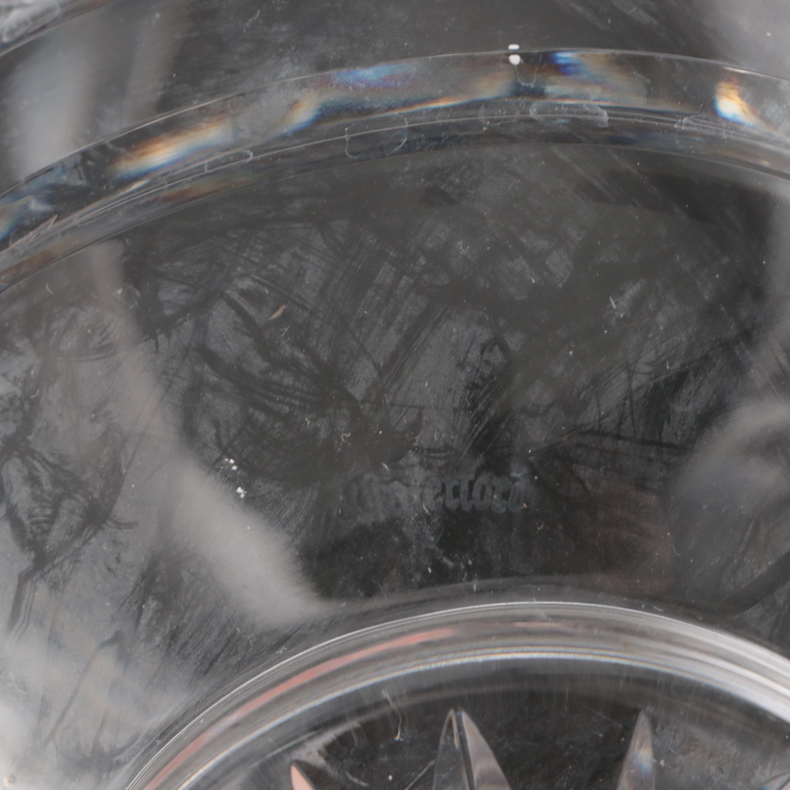 Crystal Table Lamp with Waterford Crystal Rose Bowl