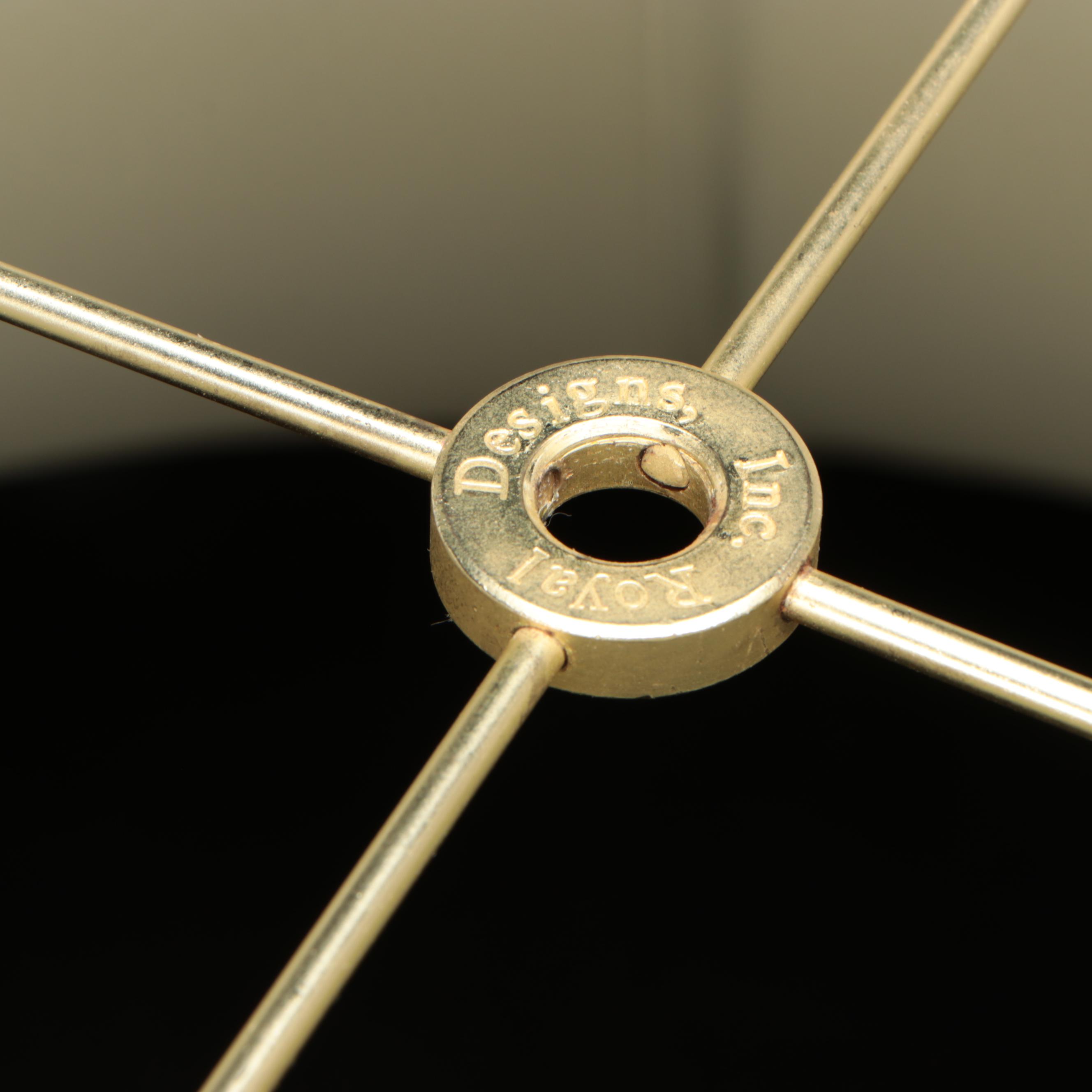 Waterford Crystal Table Lamps with Shirred Cotton Coolie Shades