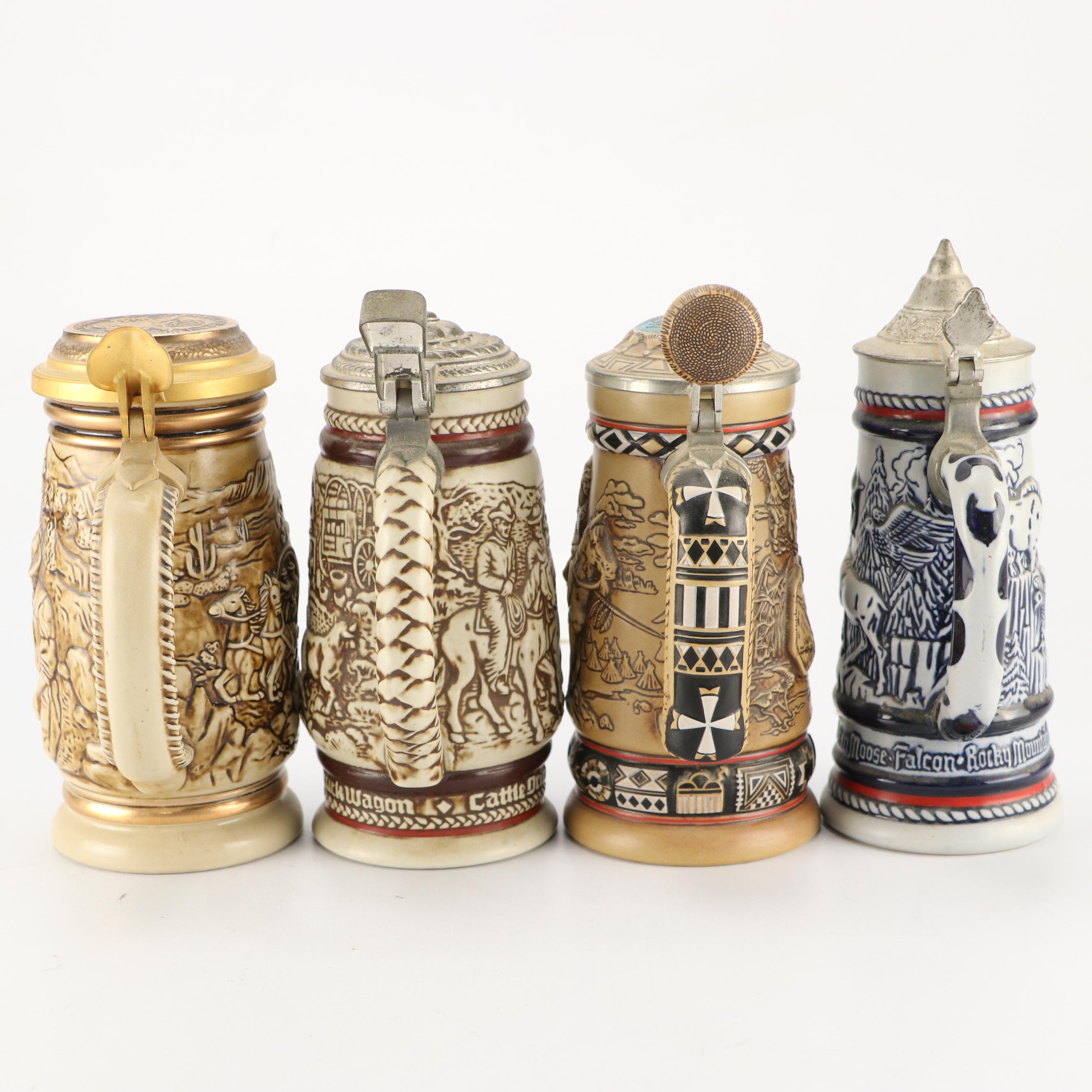 Ceramarte for Avon "Indian of the American Frontier" and Other Beer Steins