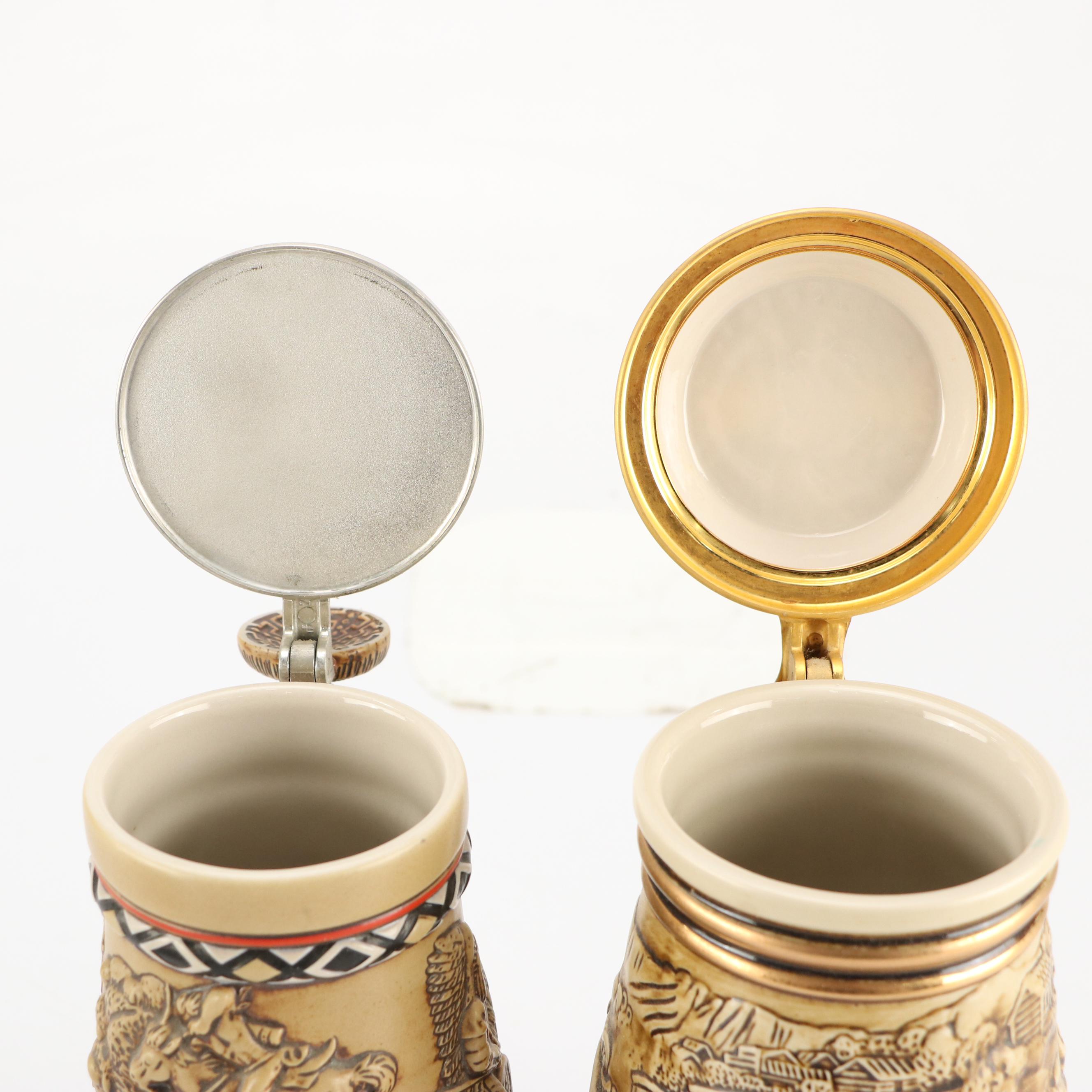 Ceramarte for Avon "Indian of the American Frontier" and Other Beer Steins
