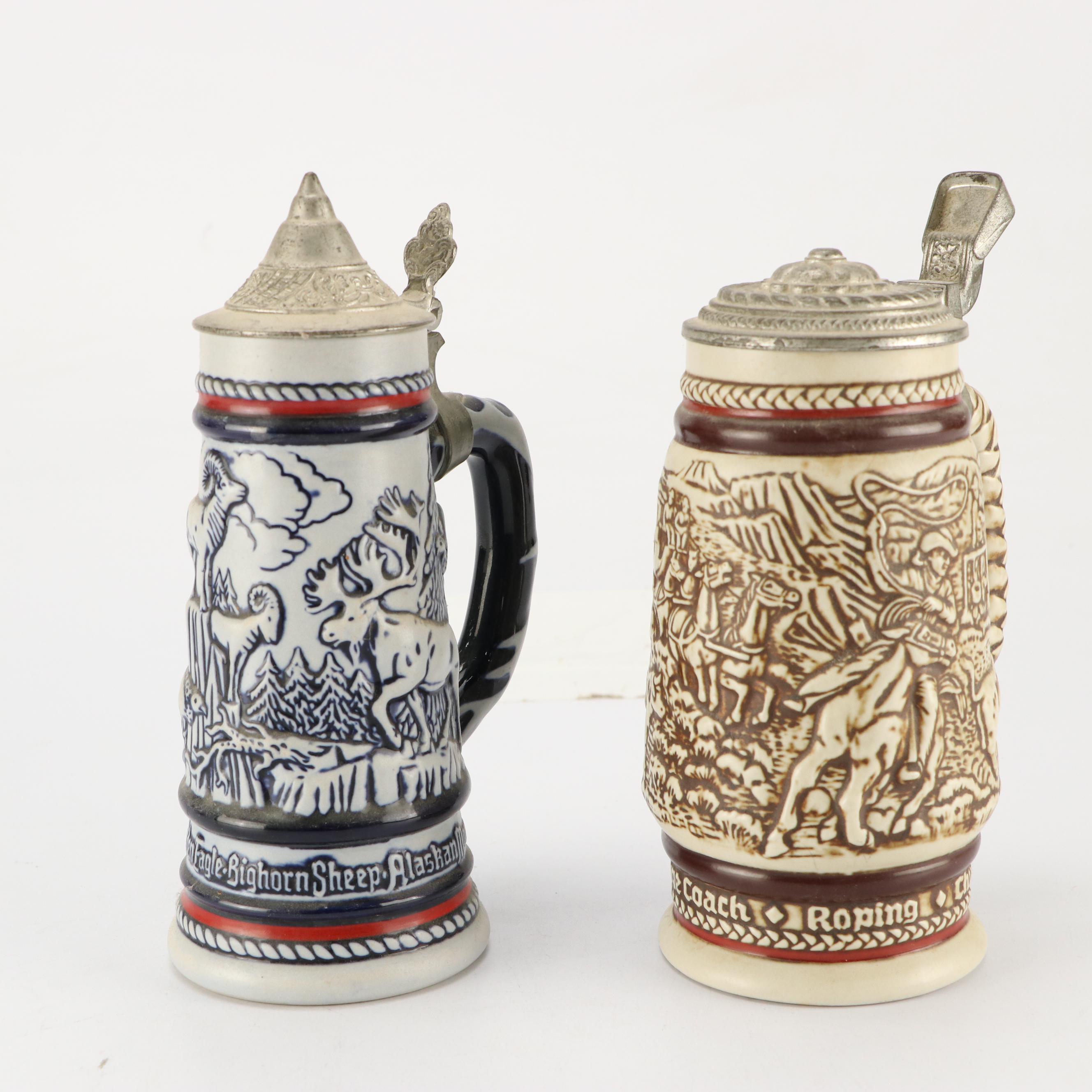 Ceramarte for Avon "Indian of the American Frontier" and Other Beer Steins