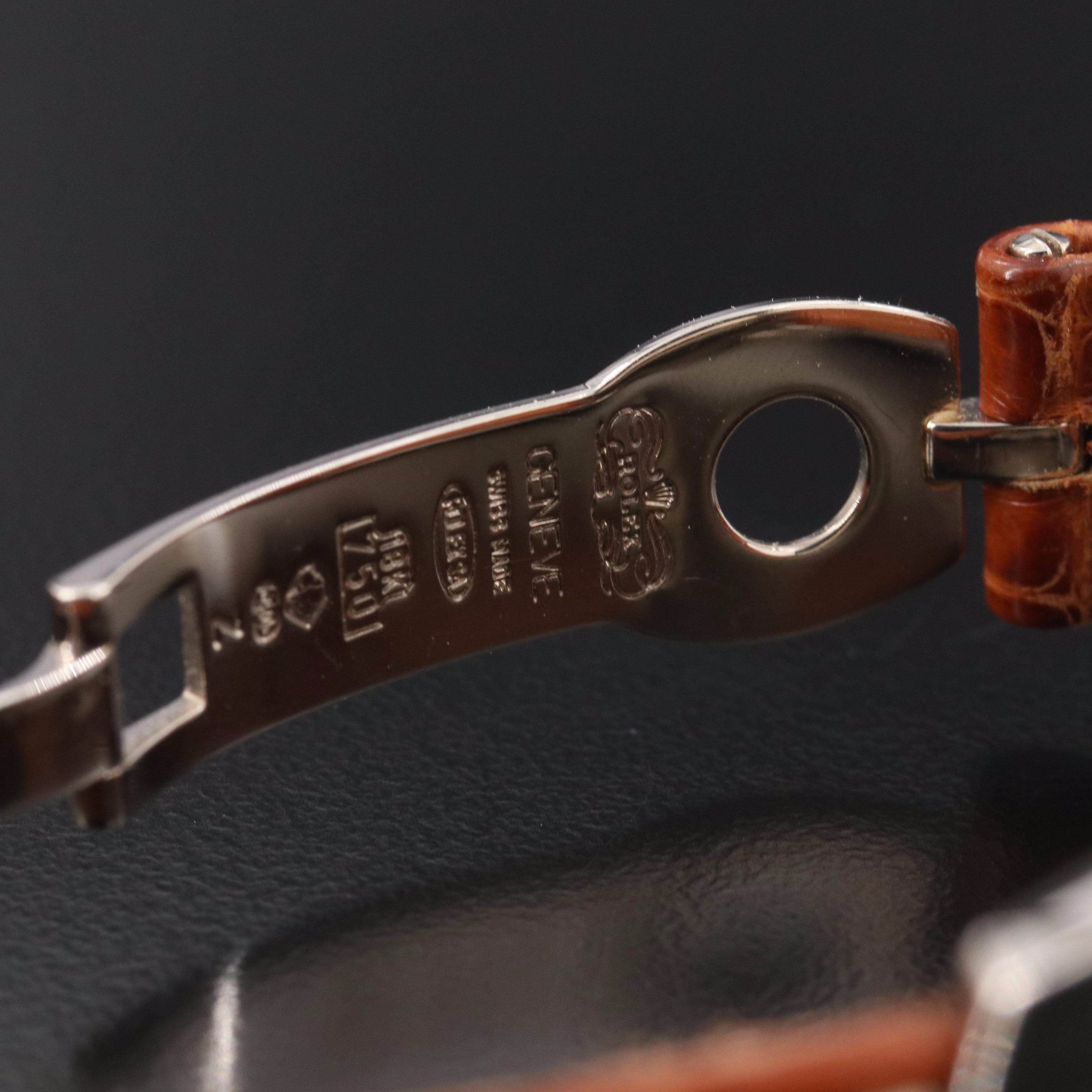 Rolex Cellini 6631 White 25mm 18K Gold Quartz Watch