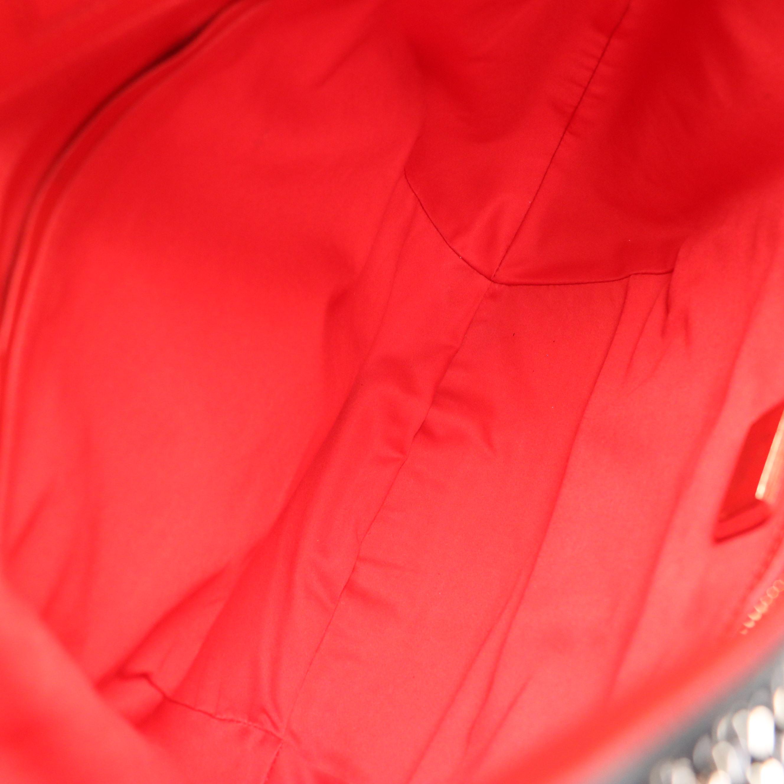 Christian Louboutin Lucky L Fringe Spiked Calfskin Leather Hobo Shoulder Bag