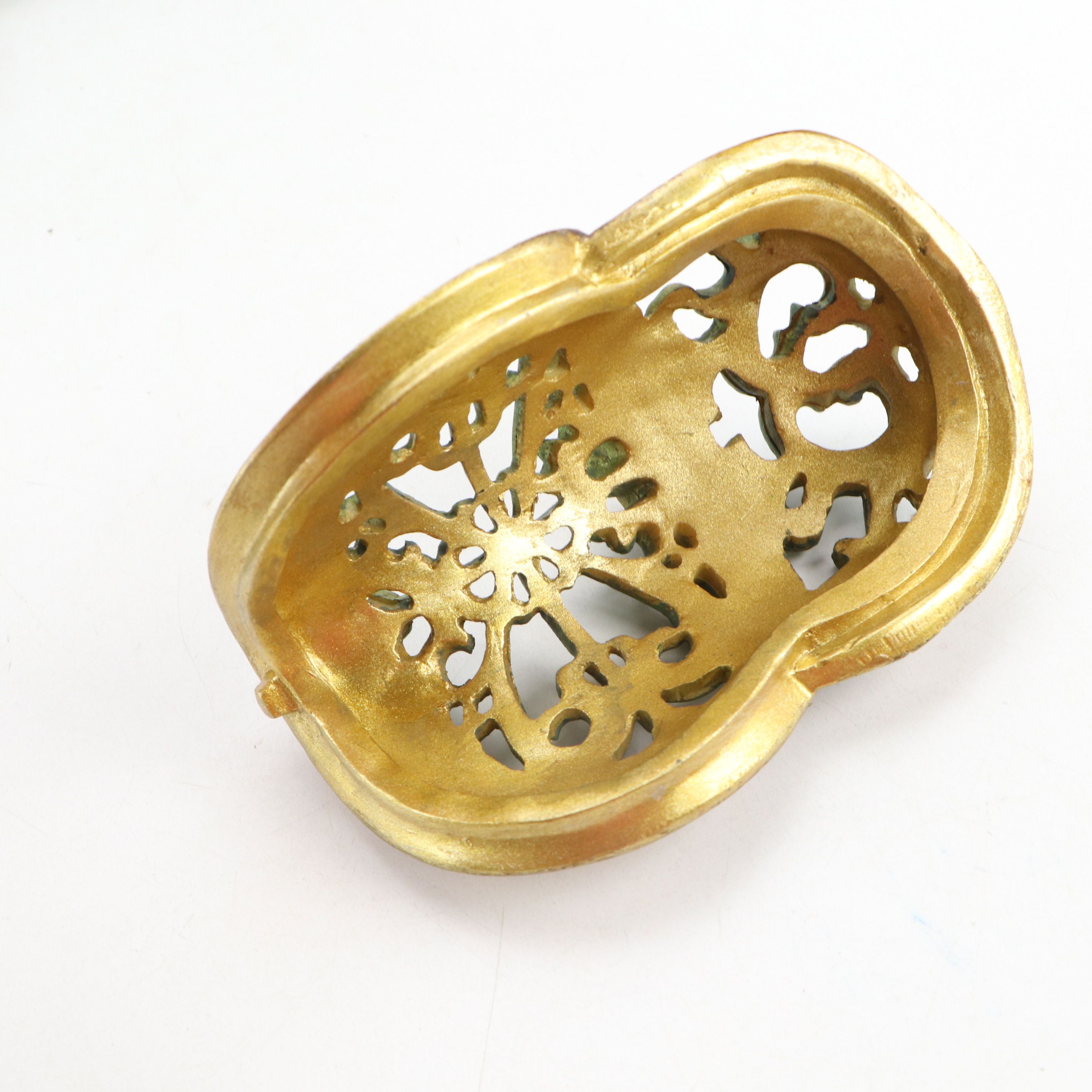 Green and Gold Finished Resin Horse Jewelry Box