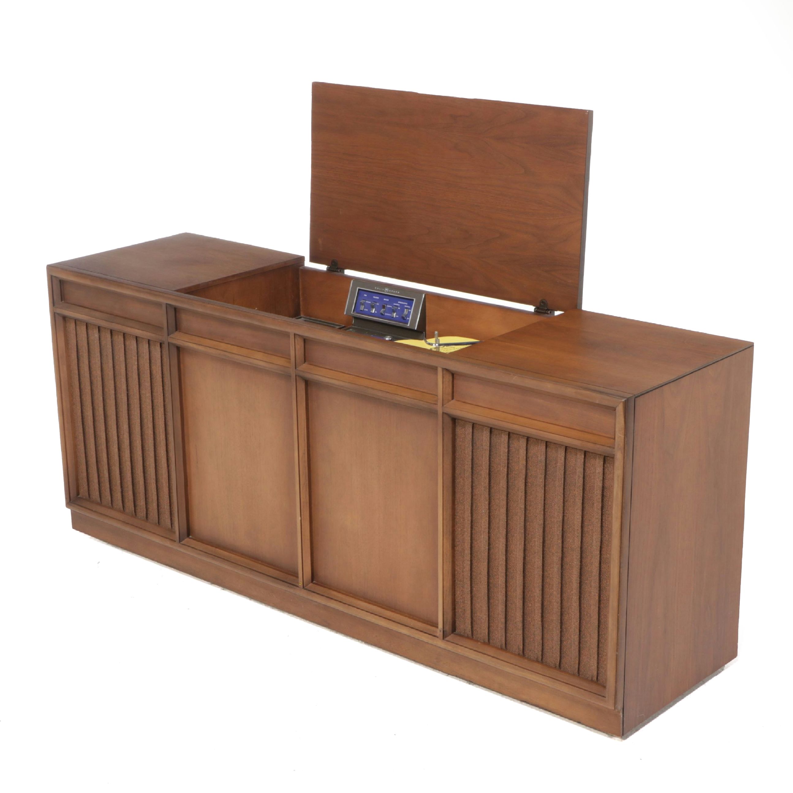 Motorola Solid State Walnut Console Stereo Record Player