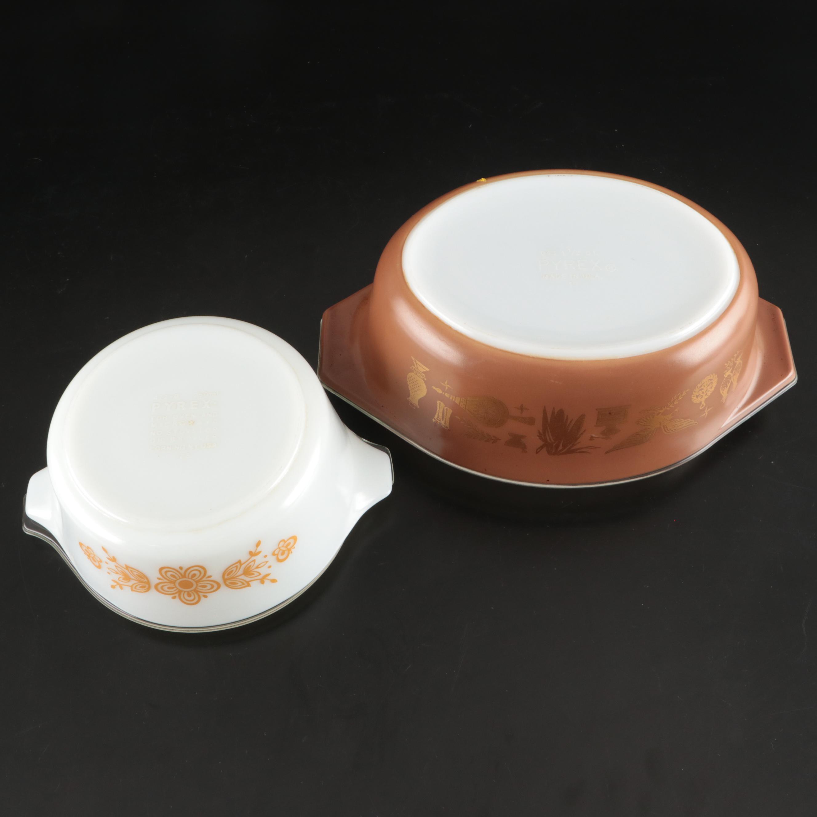 Pyrex "Early American," "Old Orchard" and Other Ceramic and Glass Bakeware