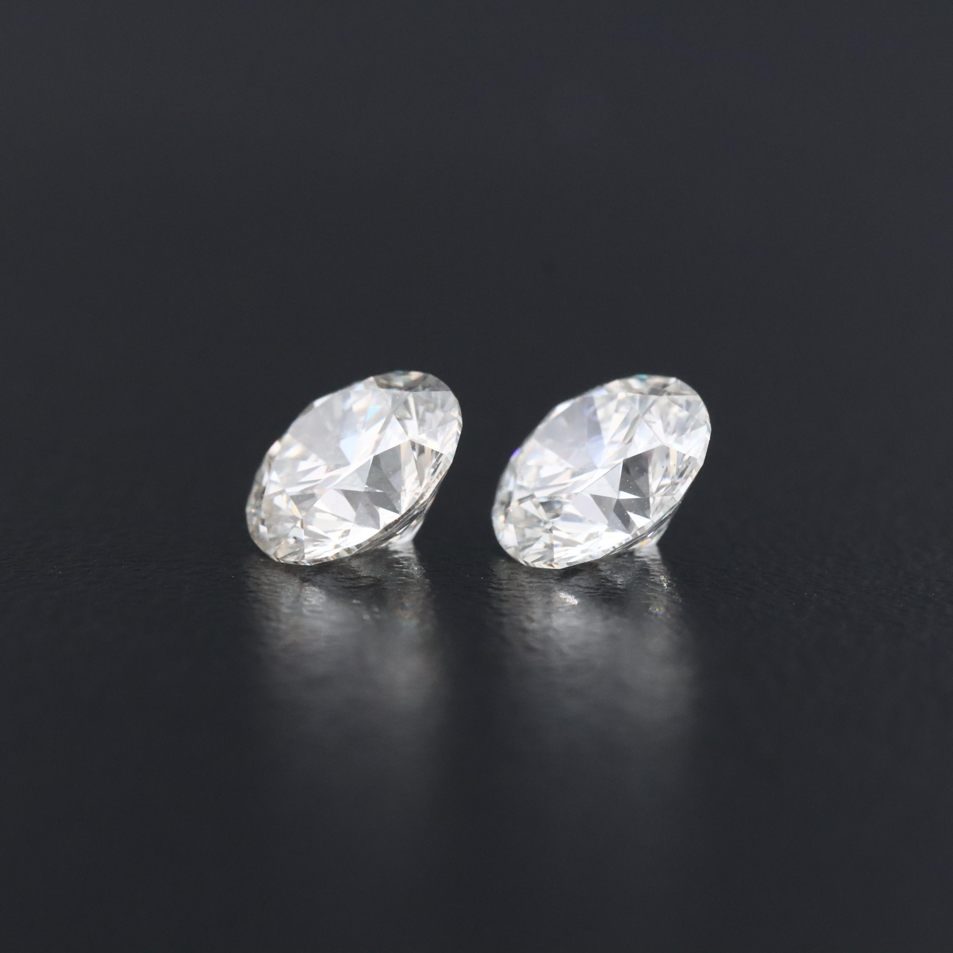 Loose 2.12 CTW Lab Grown Diamond Pair with IGI Reports