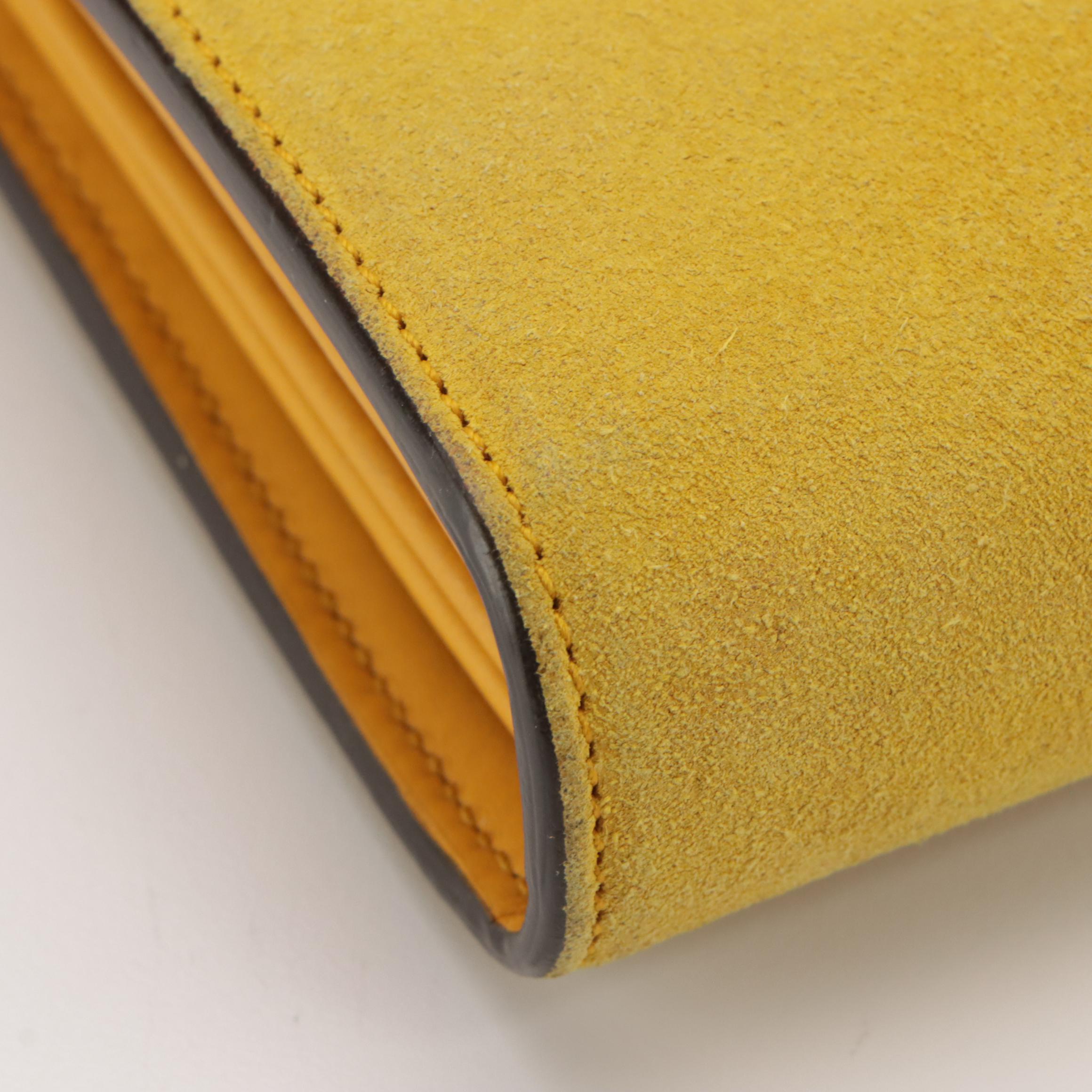 Gucci Dionysus Chain Strap Crossbody Bag in Lemon Yellow Suede and Leather