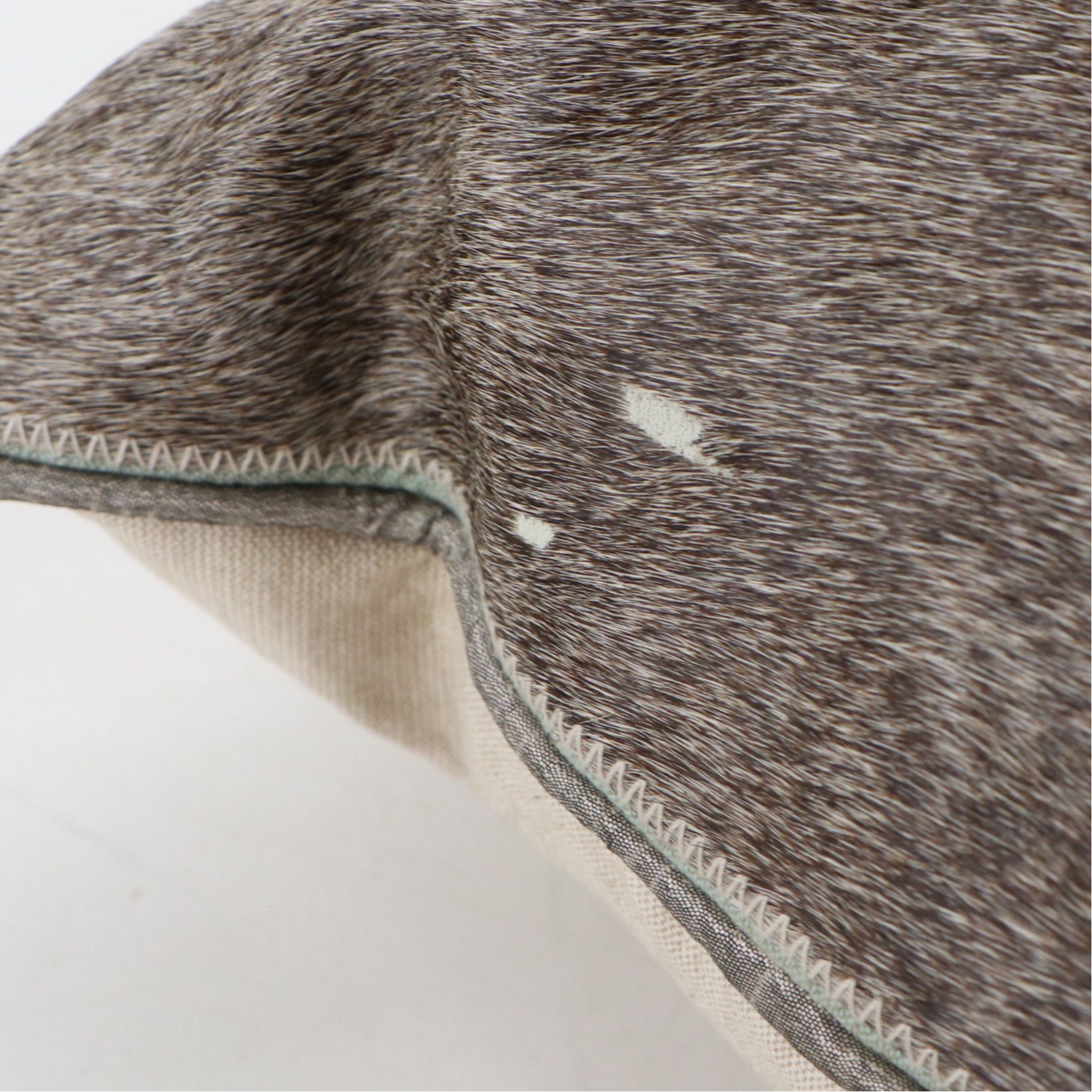 Hand-Stitched Hide Panel Accent Pillow with Beadwork Flap