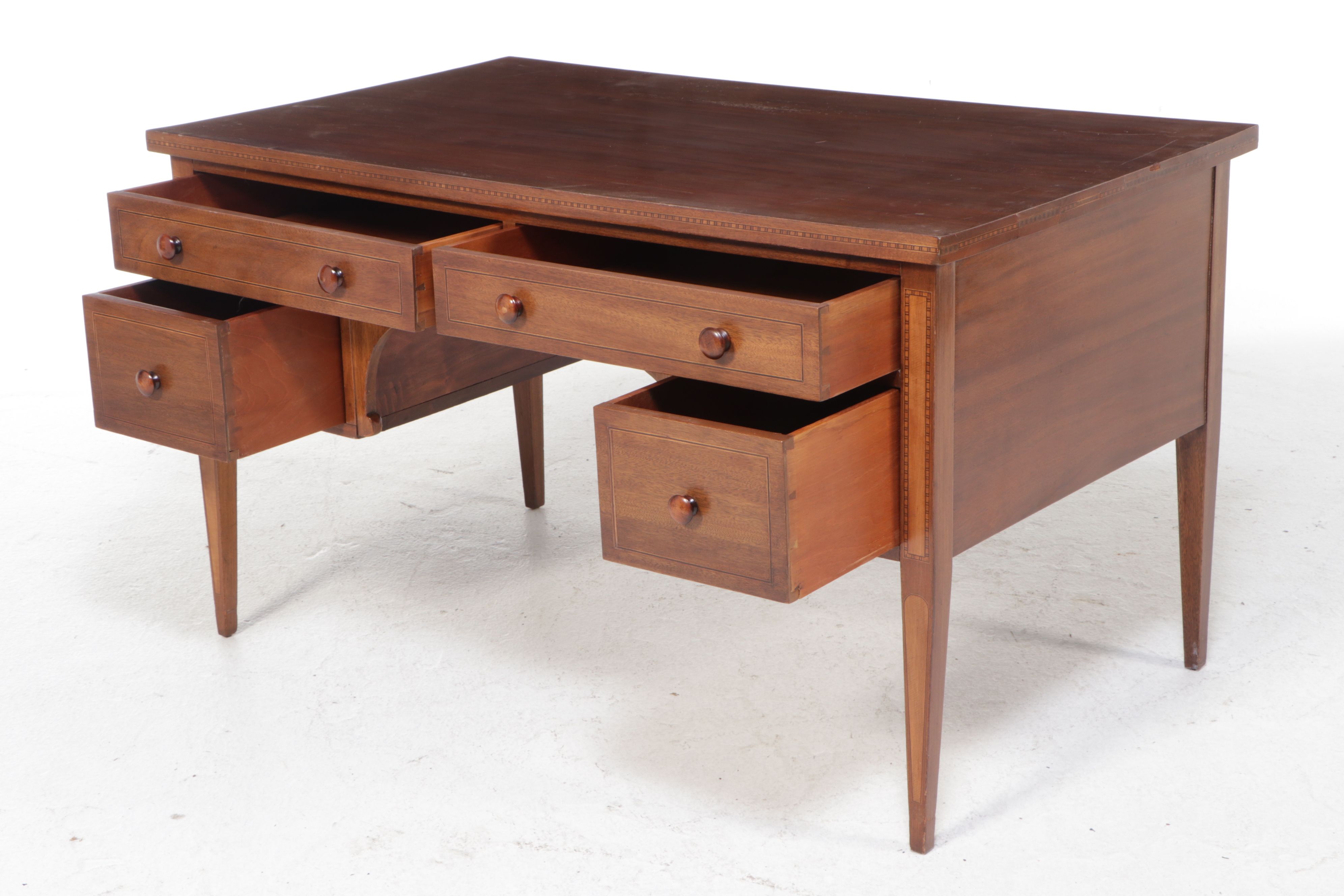 Italian Regency Style Inlaid Desk